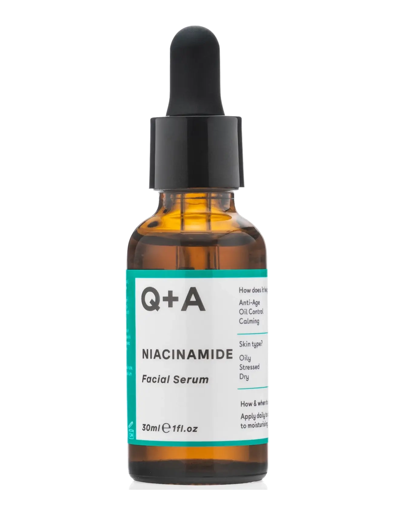Q+A Niacinamide Facial Serum, Serum, Nude, Str: 30 ML