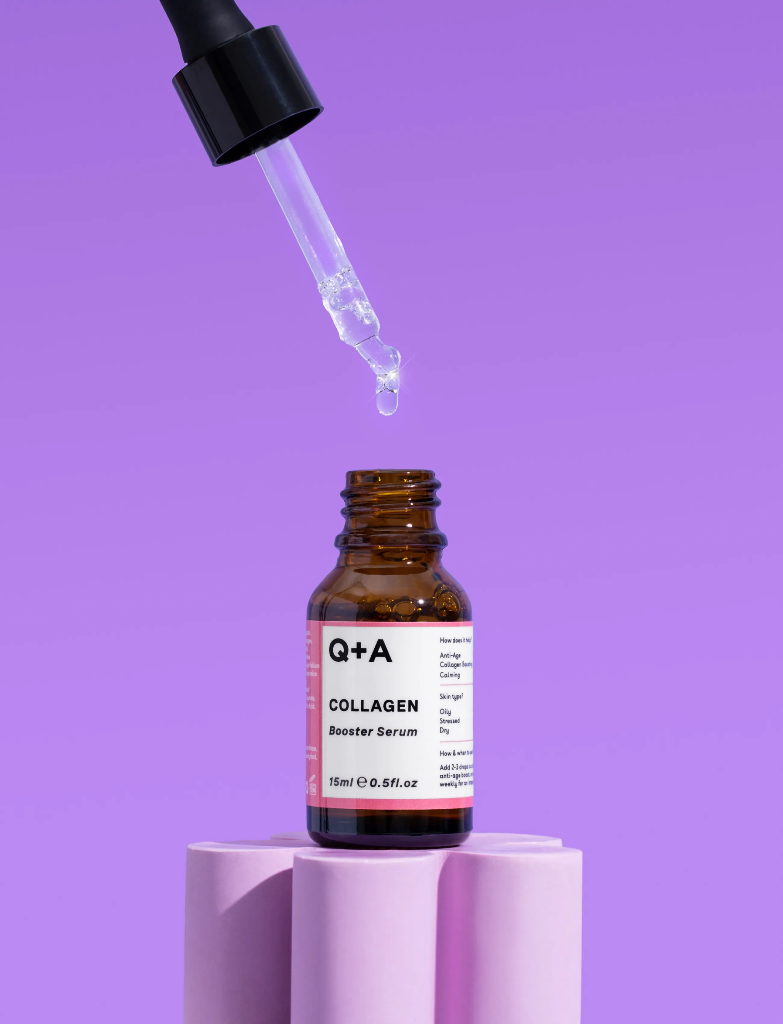 Q+A - Q+A Collagen Booster Serum - resestorlekar & kits - clear - 4