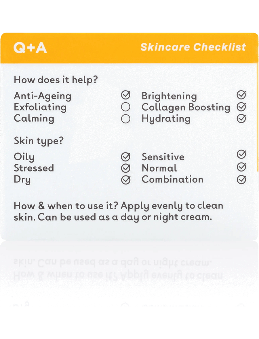 Q+A - Q+A Vitamin C Radiance Face Cream - päevakreemid - clear - 1
