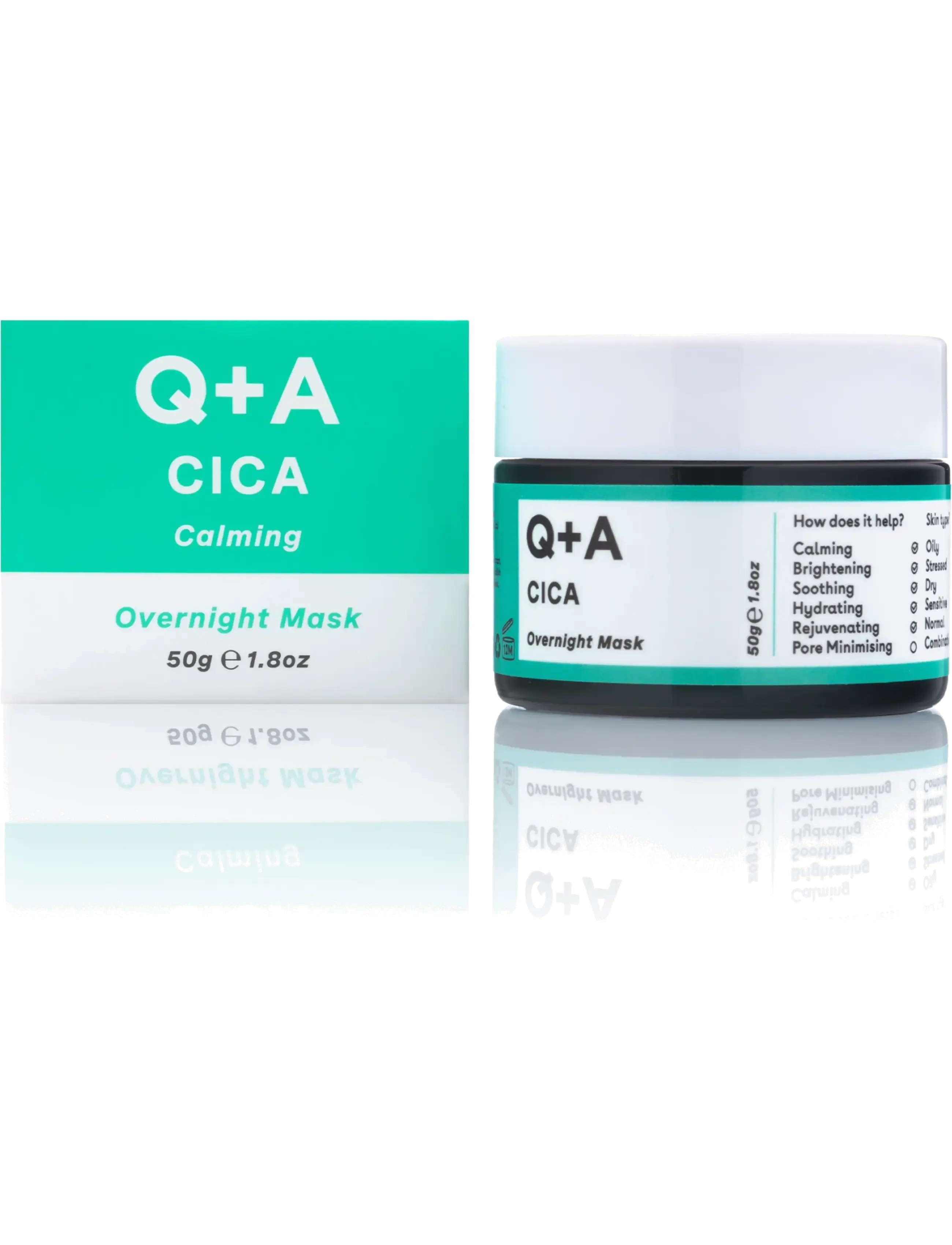 Q+A - Q+A Cica Overnight Face Mask - nattmasker - clear - 3