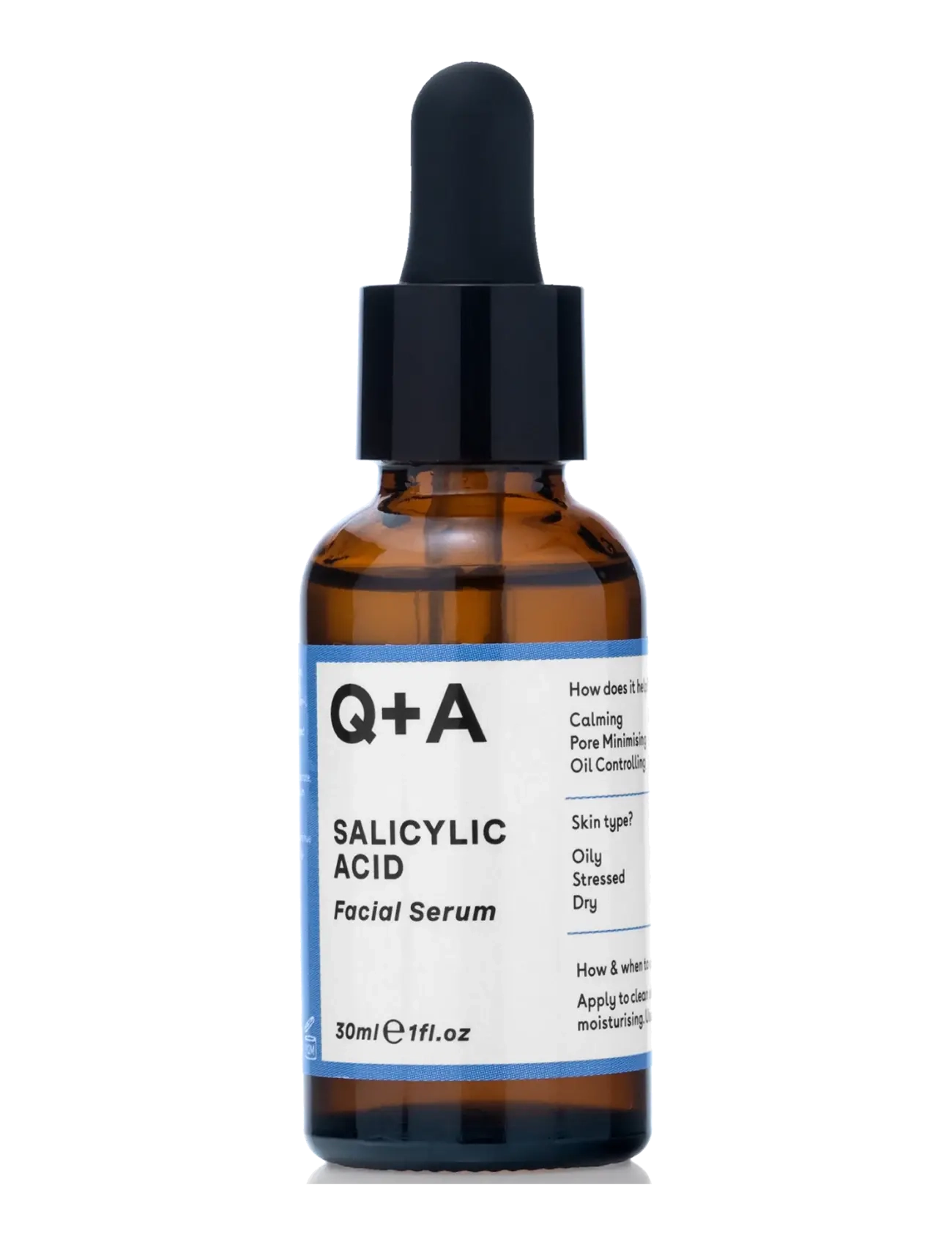 Q+A Salicylic Acid Facial Serum, Serum, Nude, Str: 30 ML