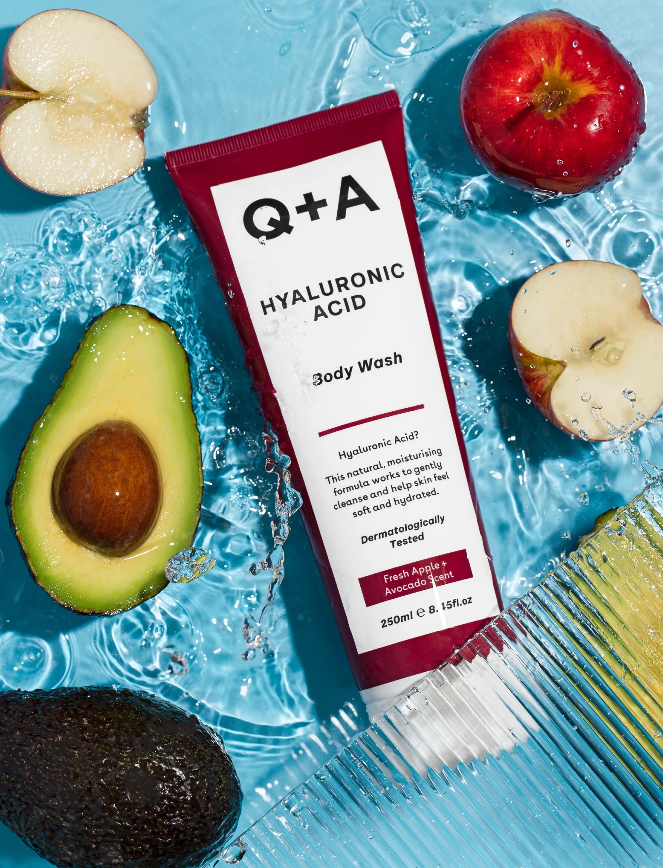Q+A - Q+A Hyaluronic Acid Body Wash - duschgel & duscholjor  - clear - 3