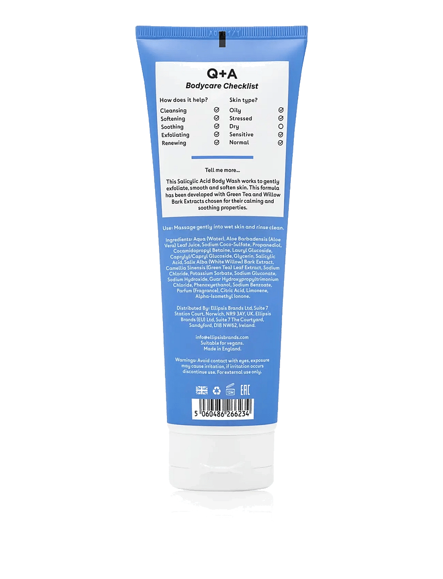 Q+A - Q+A Salicylic Acid Body Wash - dušigeelid ja õlid - clear - 2