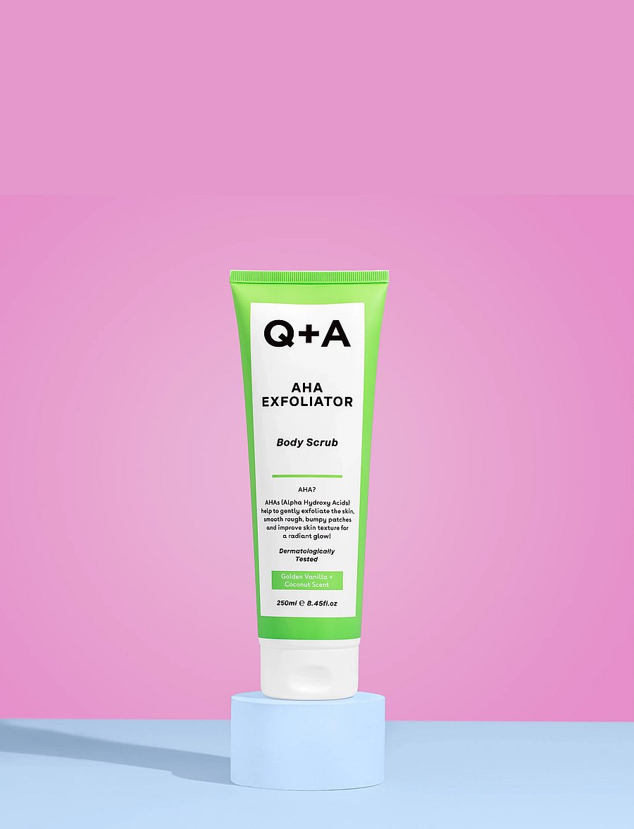 Q+A - Q+A AHA Exfoliator Body Scrub - keha koorimine - clear - 0