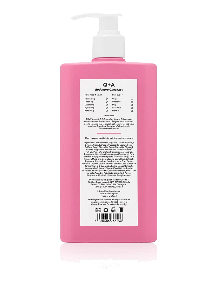 Q+A - Q+A Vitamin ACE Shower Body Oil - dušigeelid ja õlid - clear - 1