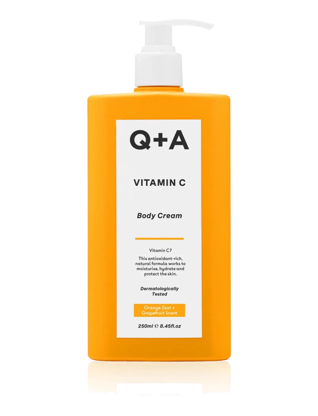 Q+A Vitamin C Body Cream, Kropscreme, Nude, Str: 250 ML