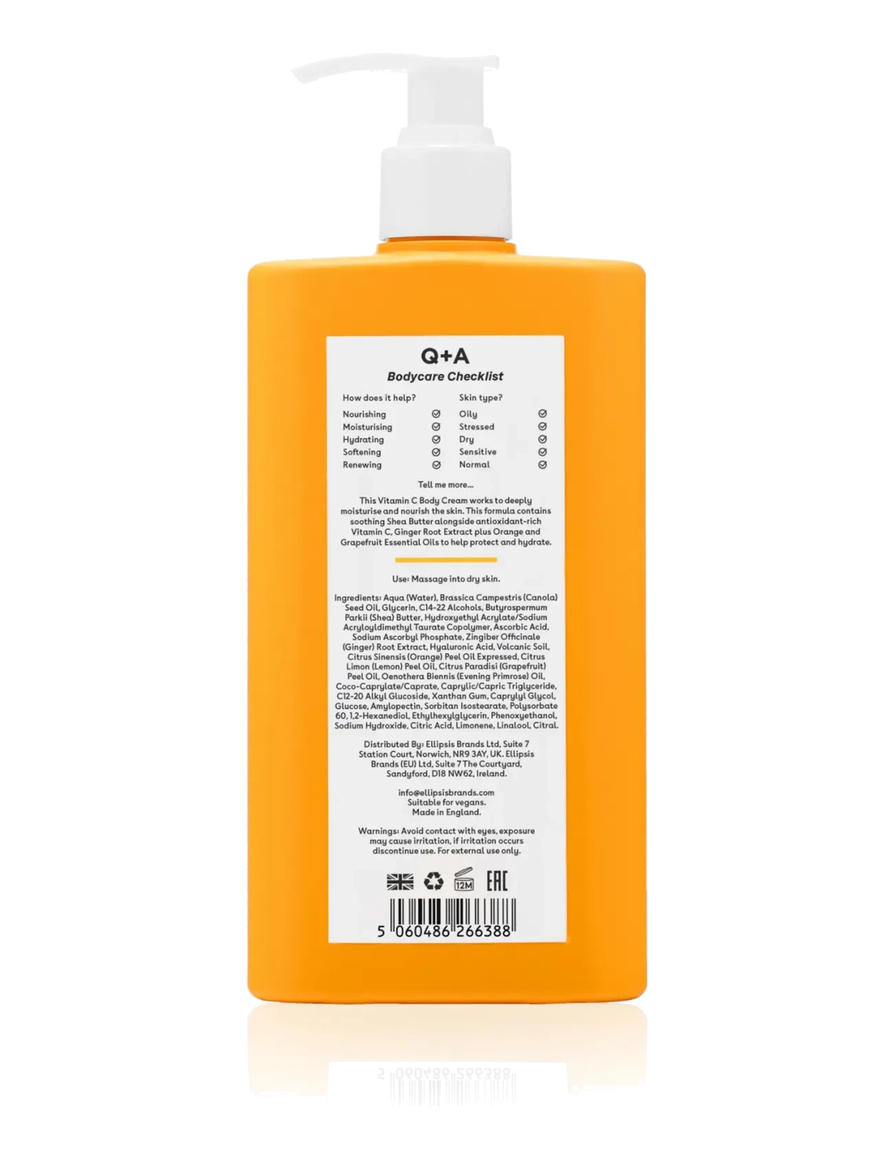 Q+A - Q+A Vitamin C Body Cream - lotion & cream - clear - 2