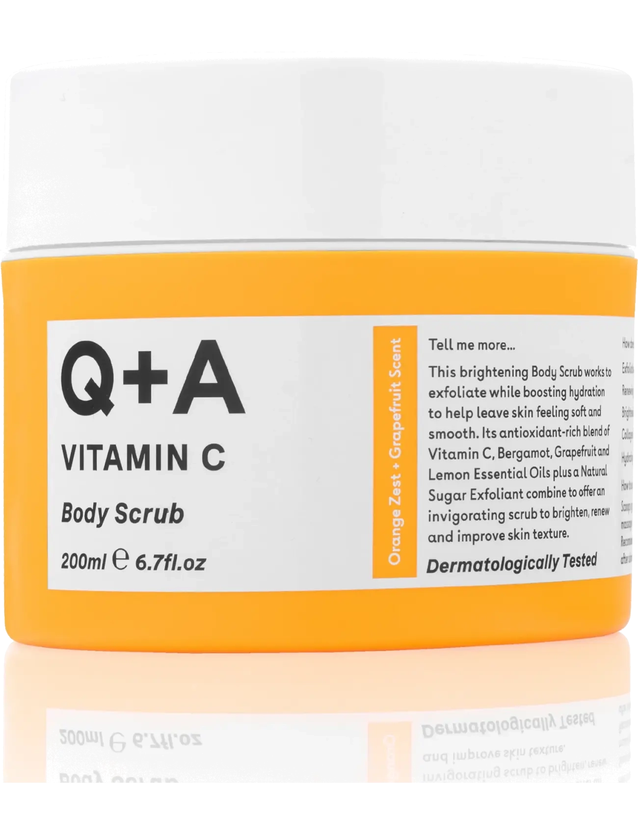 Q+A Vitamin C Body Scrub, Bodyscrub, Nude, Str: 200 ML