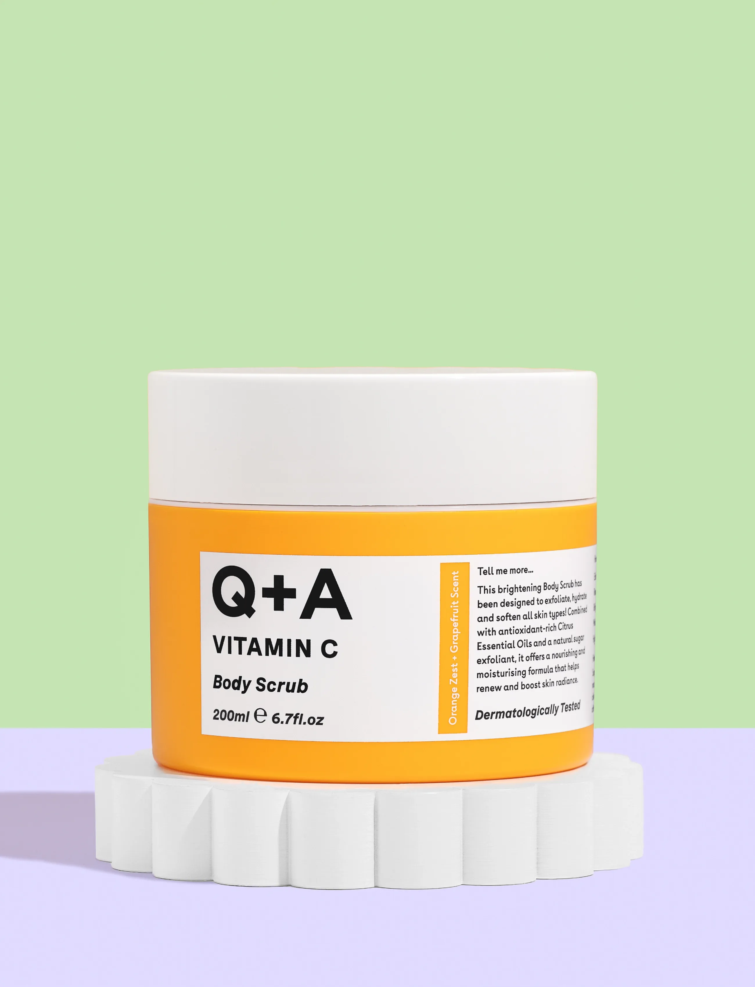 Q+A Q+A Vitamin C Body Scrub, 200 ml, Nude, Krop > Scrub Og Eksfolierende Midler, Dame
