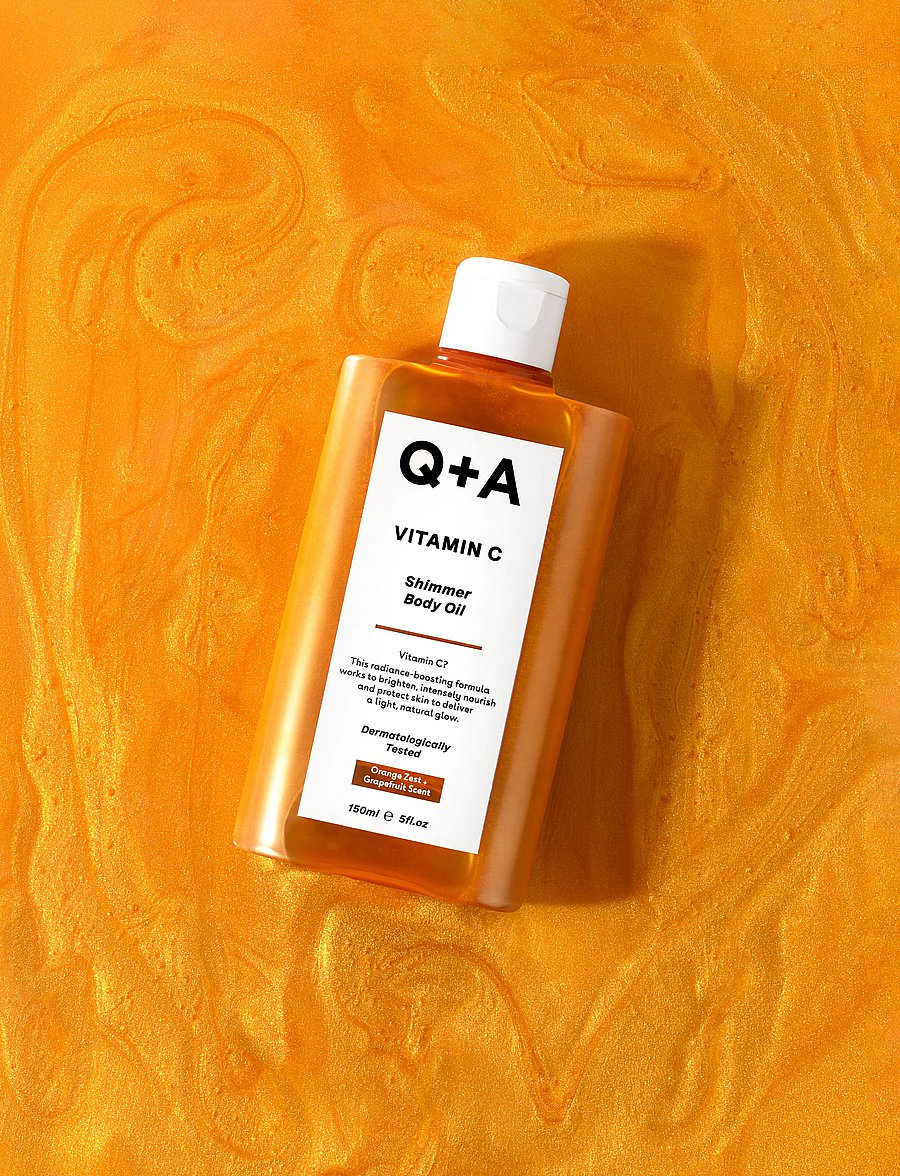 Q+A - Q+A Vitamin C Shimmer Body Oil - kehaõlid - clear - 0