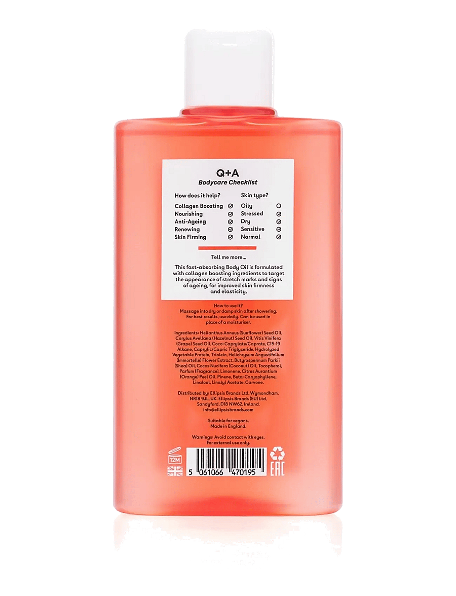 Q+A - Q+A Collagen Body Oil - kehaõlid - clear - 2