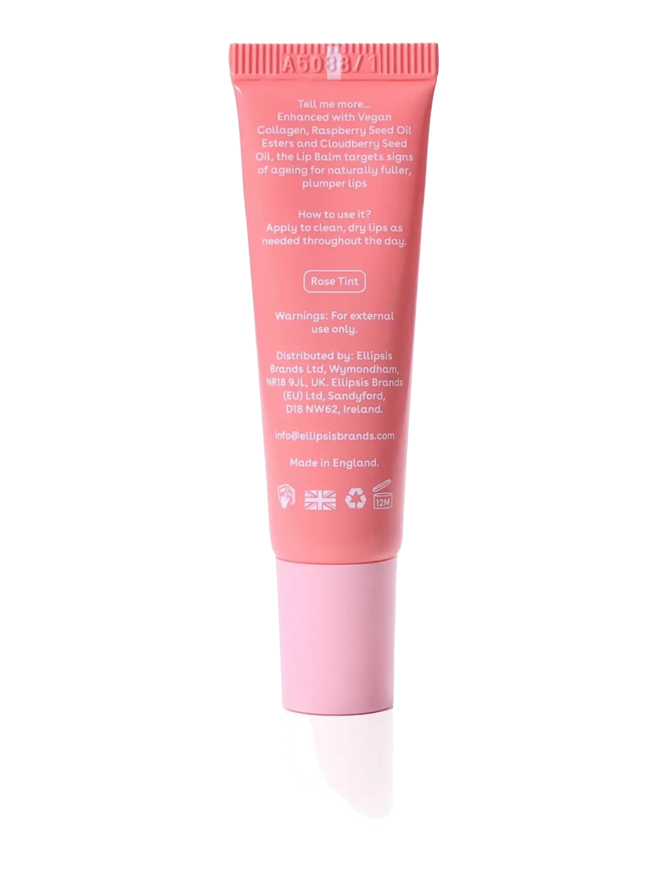Q+A Collagen Rose Tint Lip Balm läppvård dam – bild 2