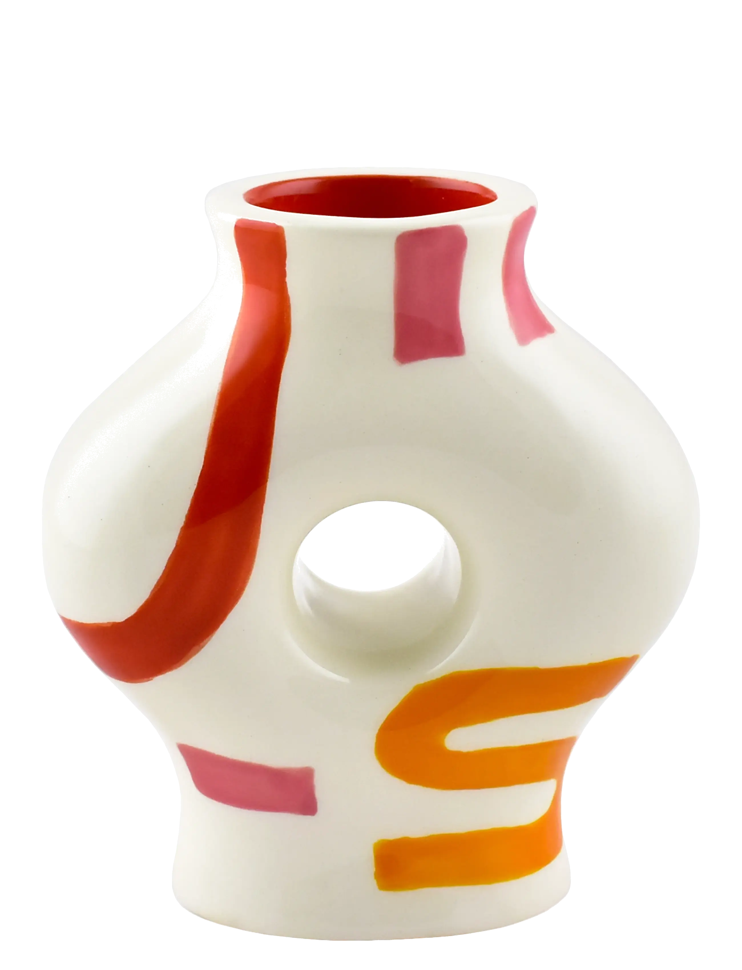 QUE RICO Fyrfadsstage - Olivia - Groovy Graphics Patterned - 17 CM - Unisex