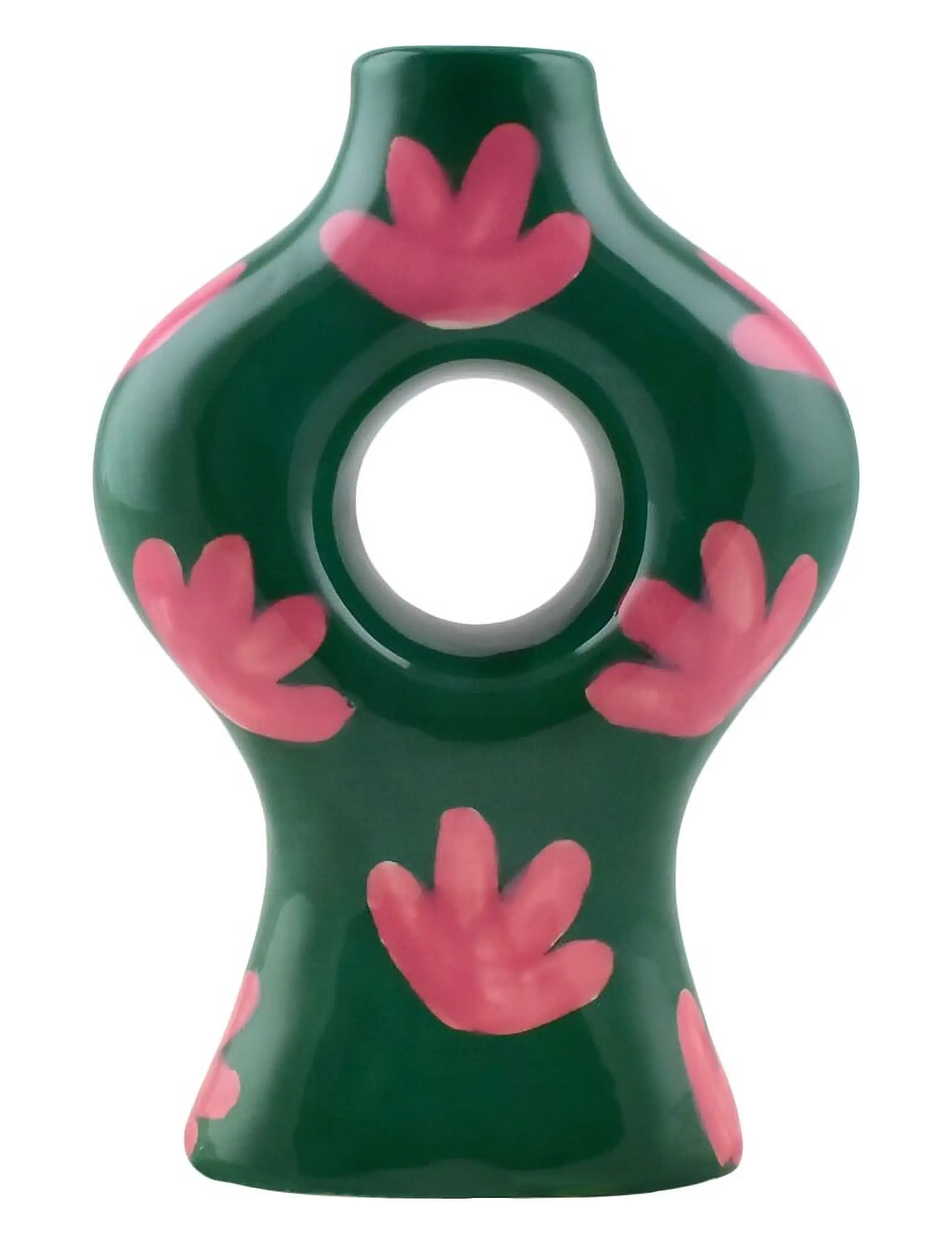 Que Rico Lysestage Pilar Flower Fantasía, Cylindervase, Grøn, Str: 19 CM