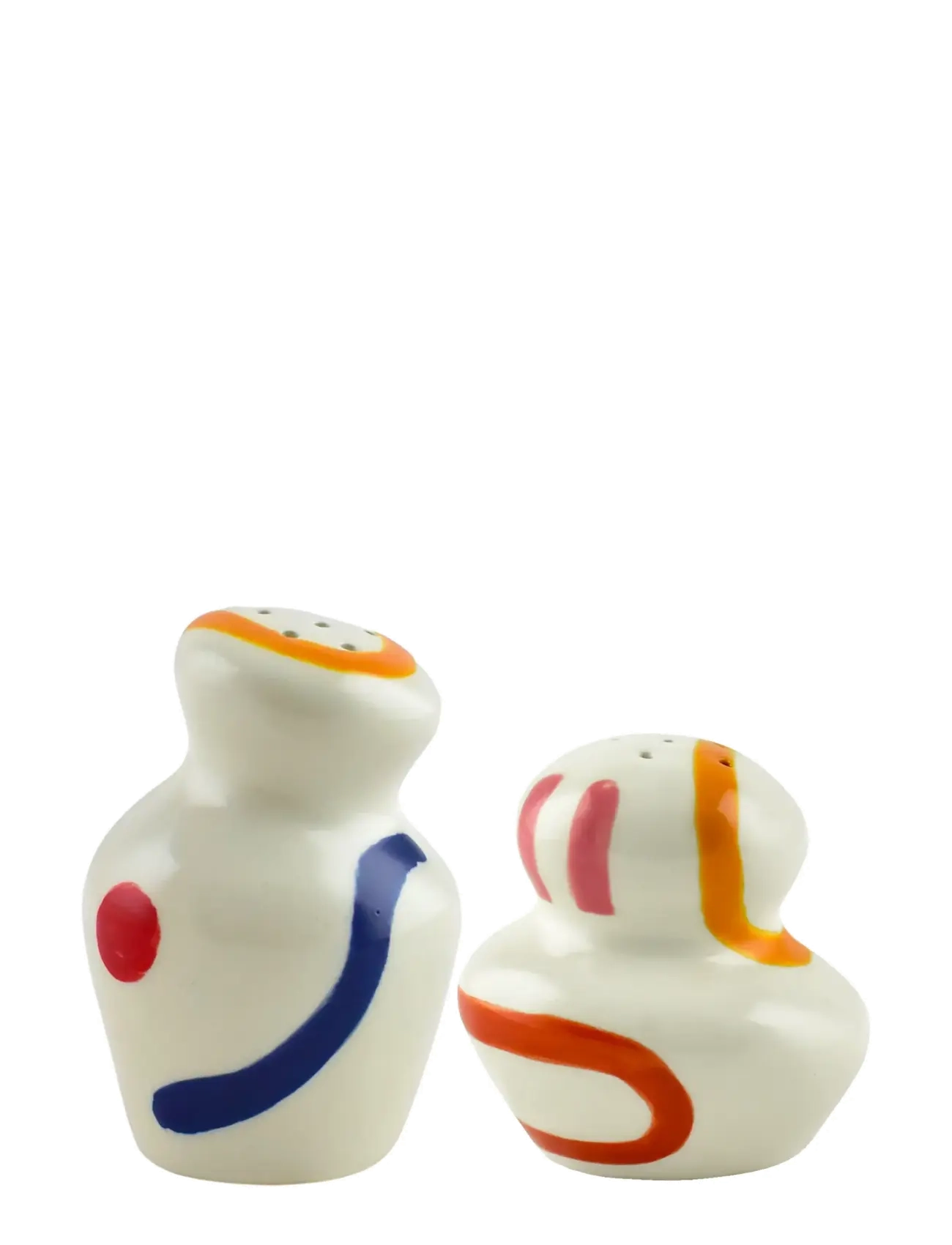 Que Rico Salt- Og Peber Sæt Laura Pintura Locura, 13 cm, Grinders, Mehrfarbig/gemustert - Salt & Pepper Shakers, Homeware