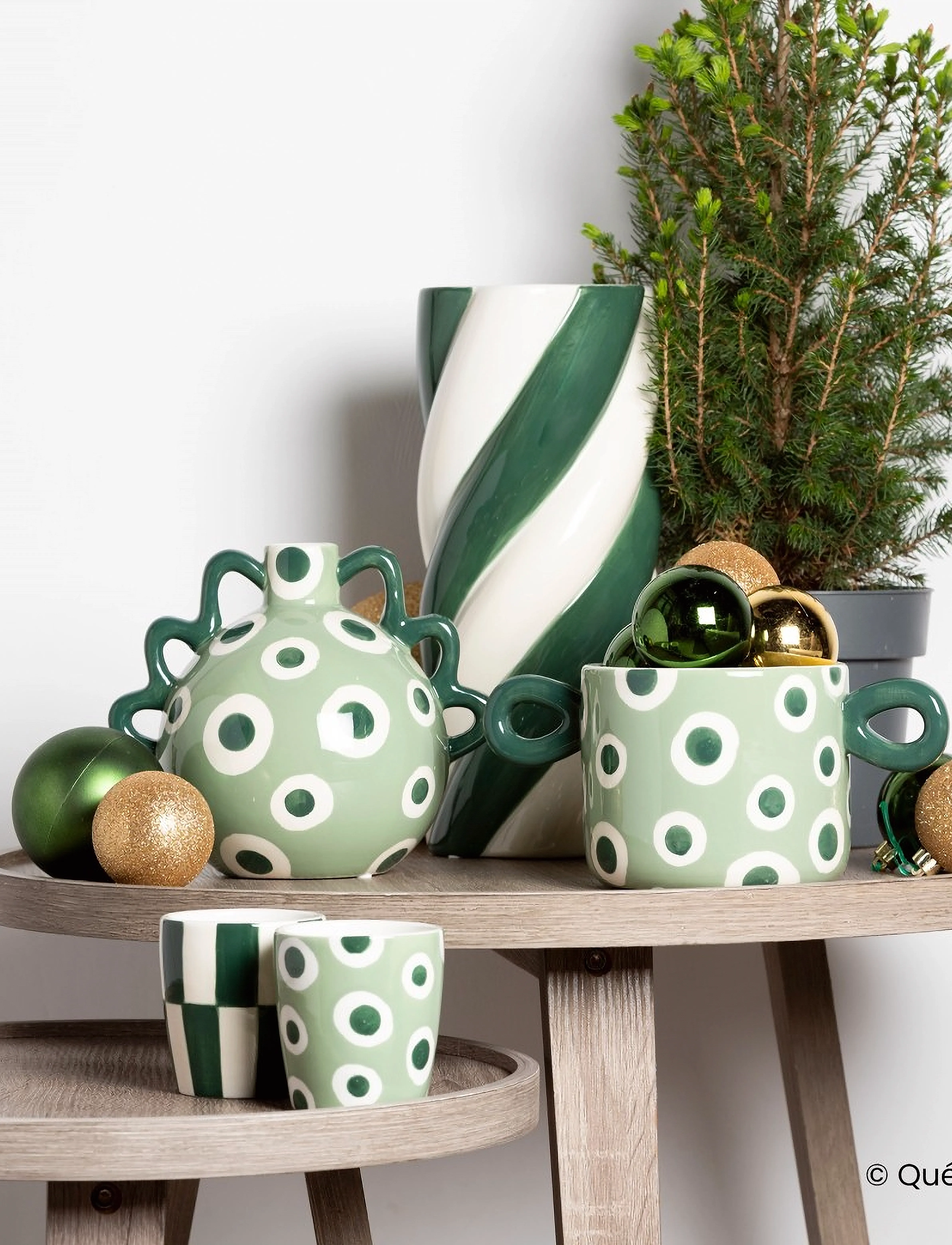 Que Rico Vase Camila Amor Del Color (Green), 29.5 cm, Vases, Grün - Cylinder Homeware