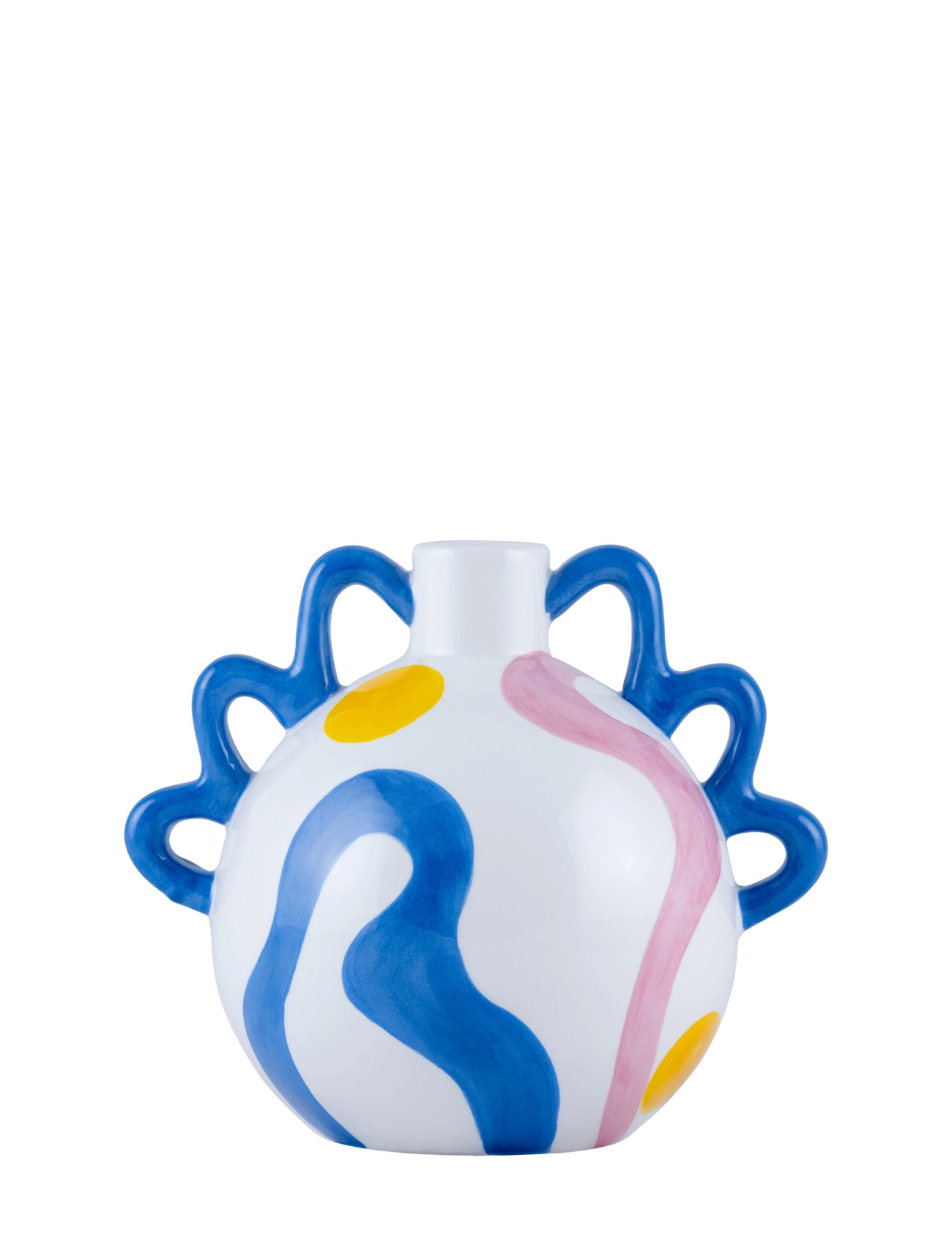 Que Rico Vase Isidora Sunny Swirls, 16.5 cm, Vases, Mehrfarbig/gemustert - Cylinder Homeware