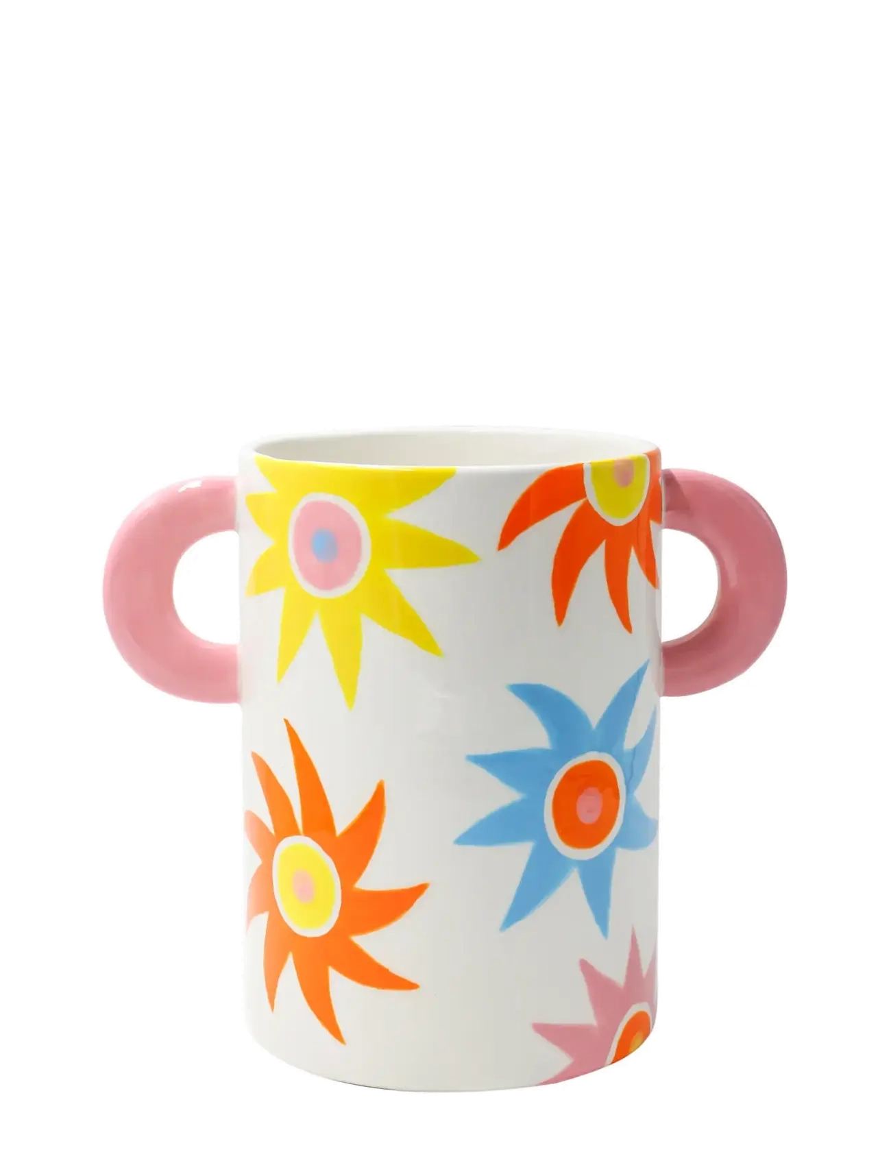 Que Rico Vase Ricardo Verano Vibes, Vase, Multi/mønstret, Str: 19.5 CM