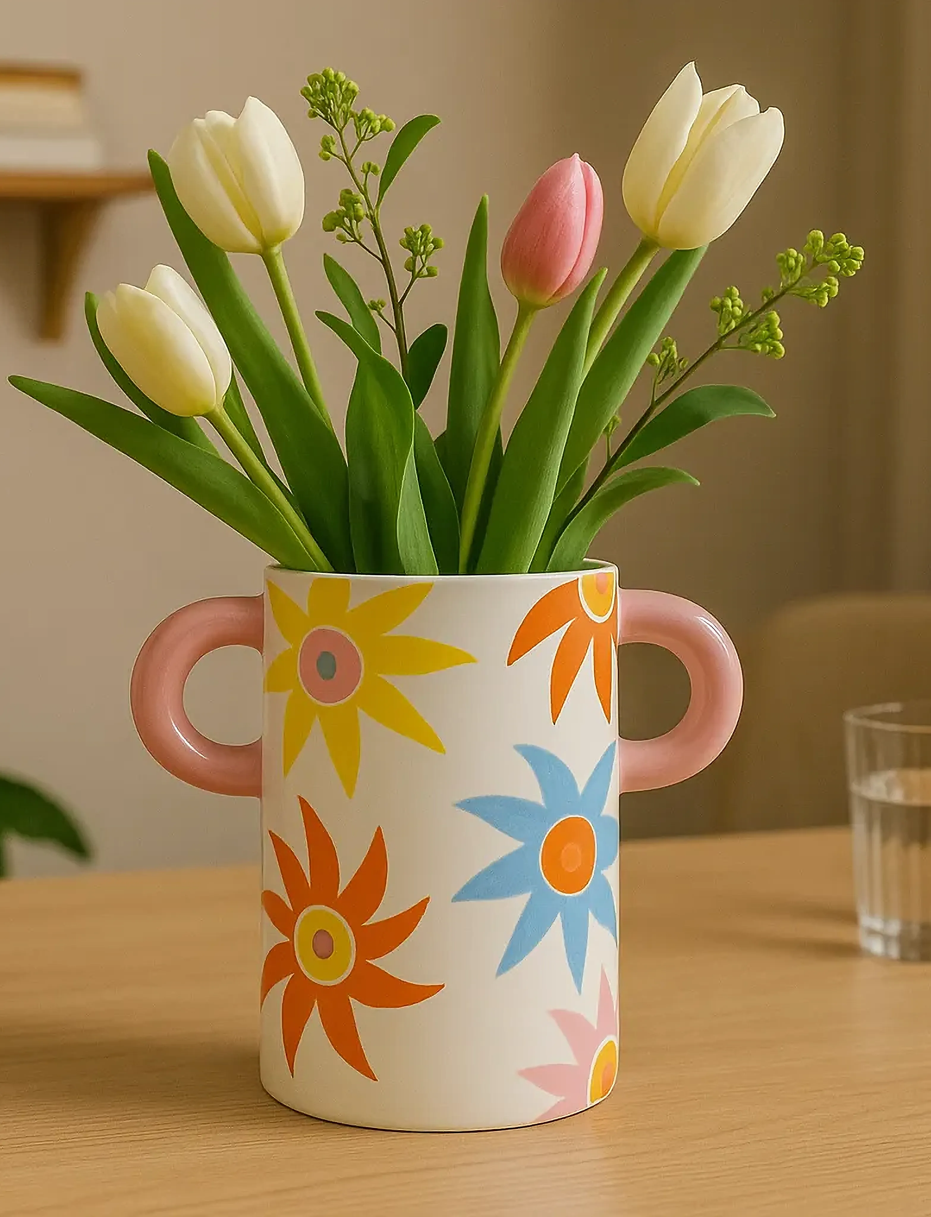 Que Rico Vase - Ricardo - Verano Vibes, 19.5 cm, Multi/patterned, Vases > Other Vases, Unisex