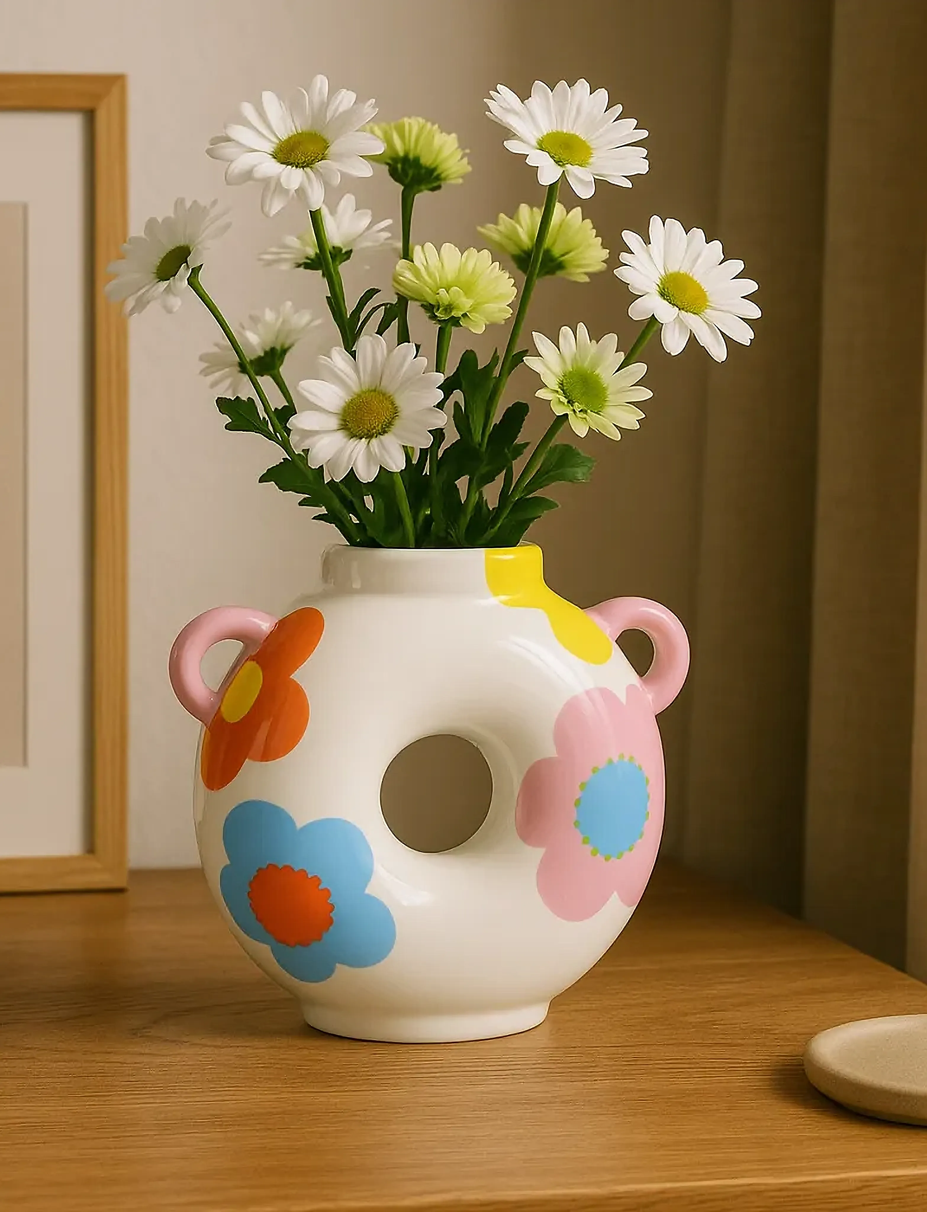 Que Rico Vase Silvia Spring Splash, 15.5 cm, Vases, Mehrfarbig/gemustert - Other Homeware