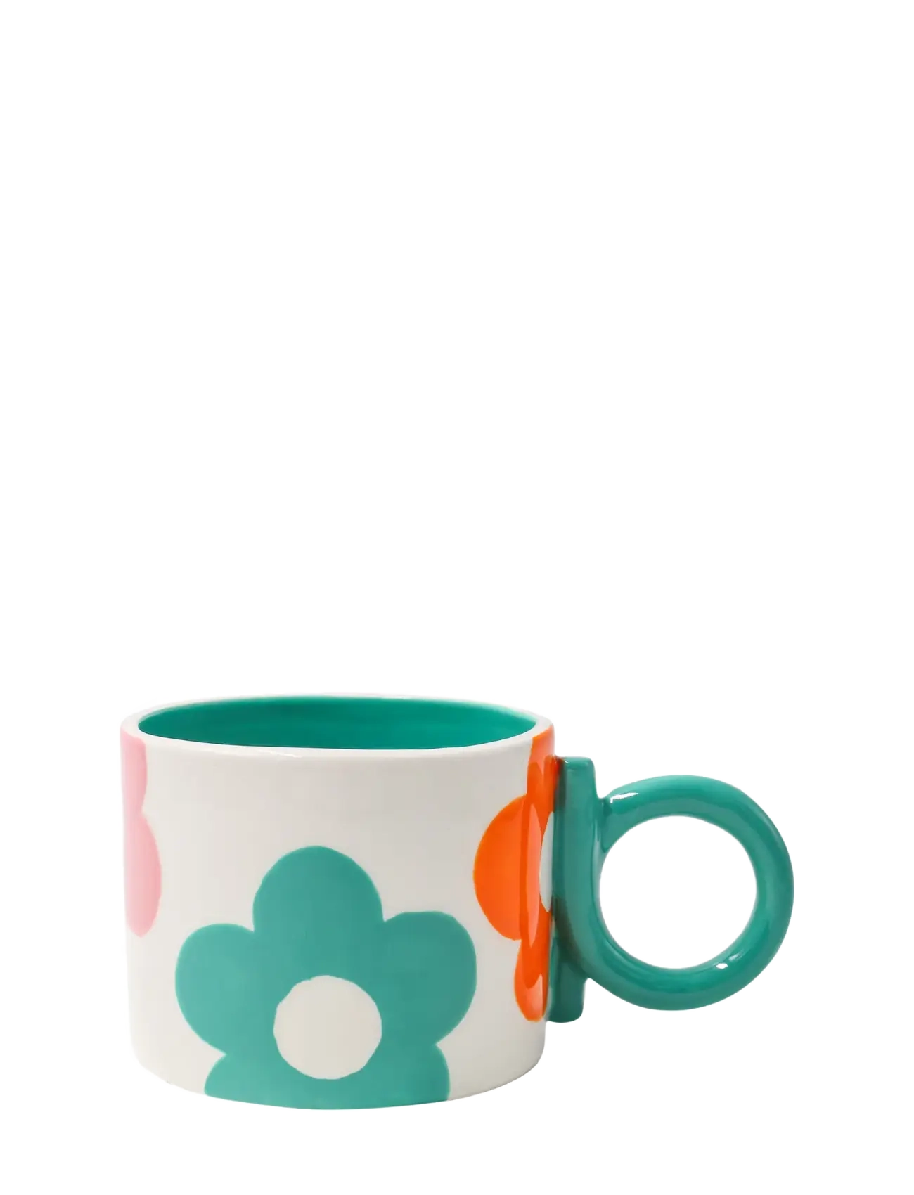 Que Rico Krus Inés Flower Power, 2.5 DL, Cups & Mugs, Mehrfarbig/gemustert - Coffee Cups, Homeware