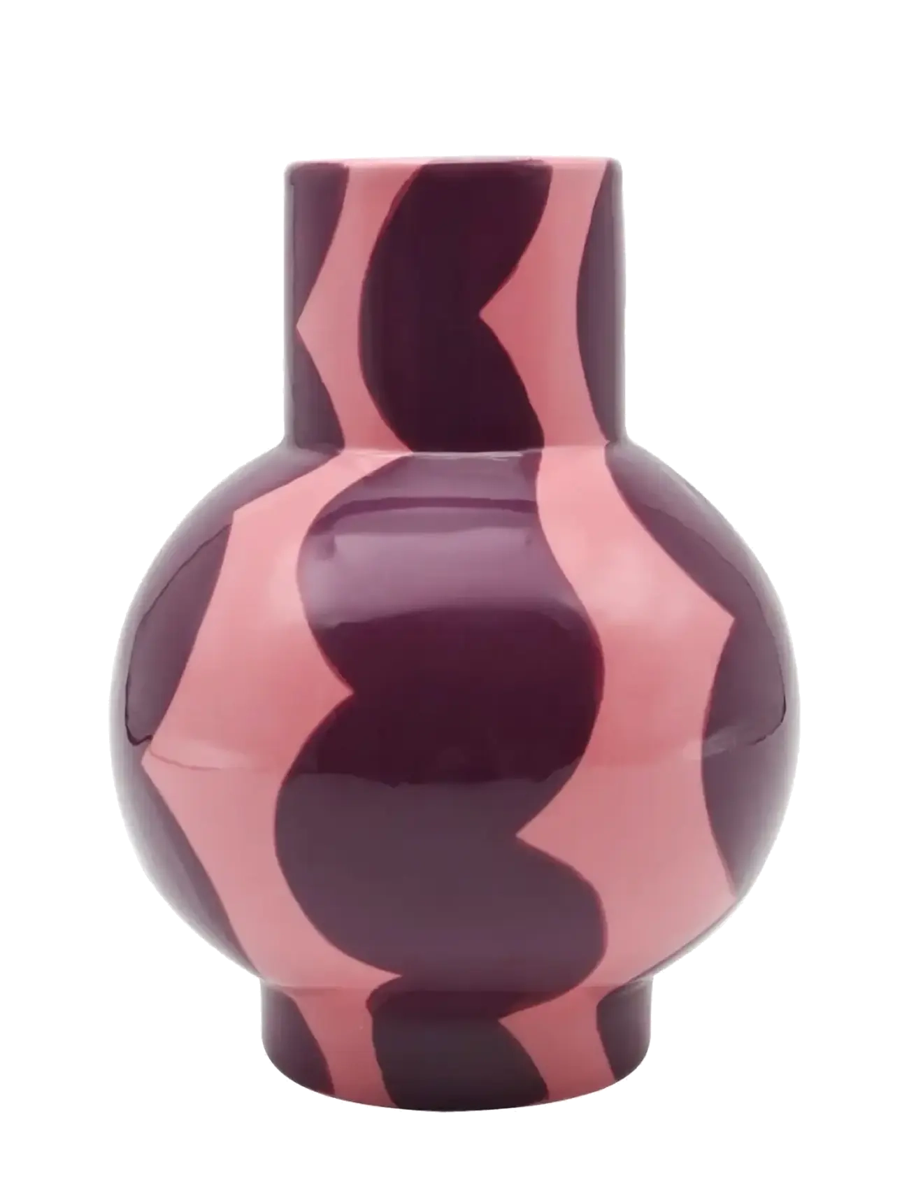 Que Rico Vase Gaspar Wavy Rumba, Vase, Bordeaux, Str: H12CM