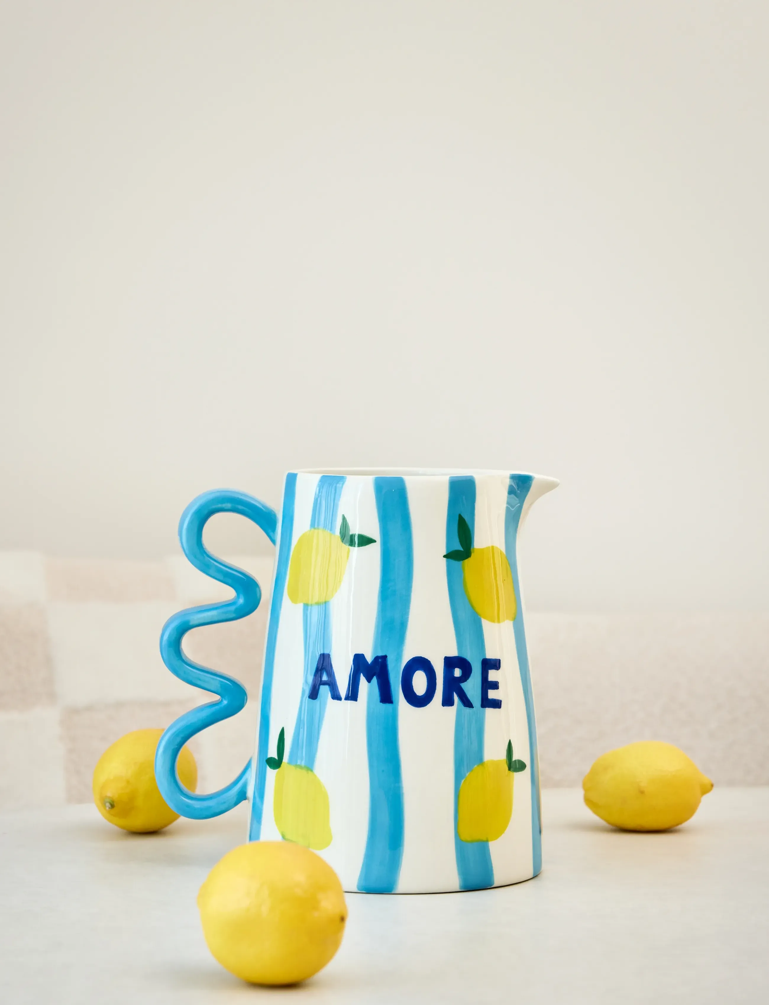 Que Rico Vase Florencia That's Amore, H16 cm, Jugs & Carafes, Blau - Water Carafes Jugs, Homeware