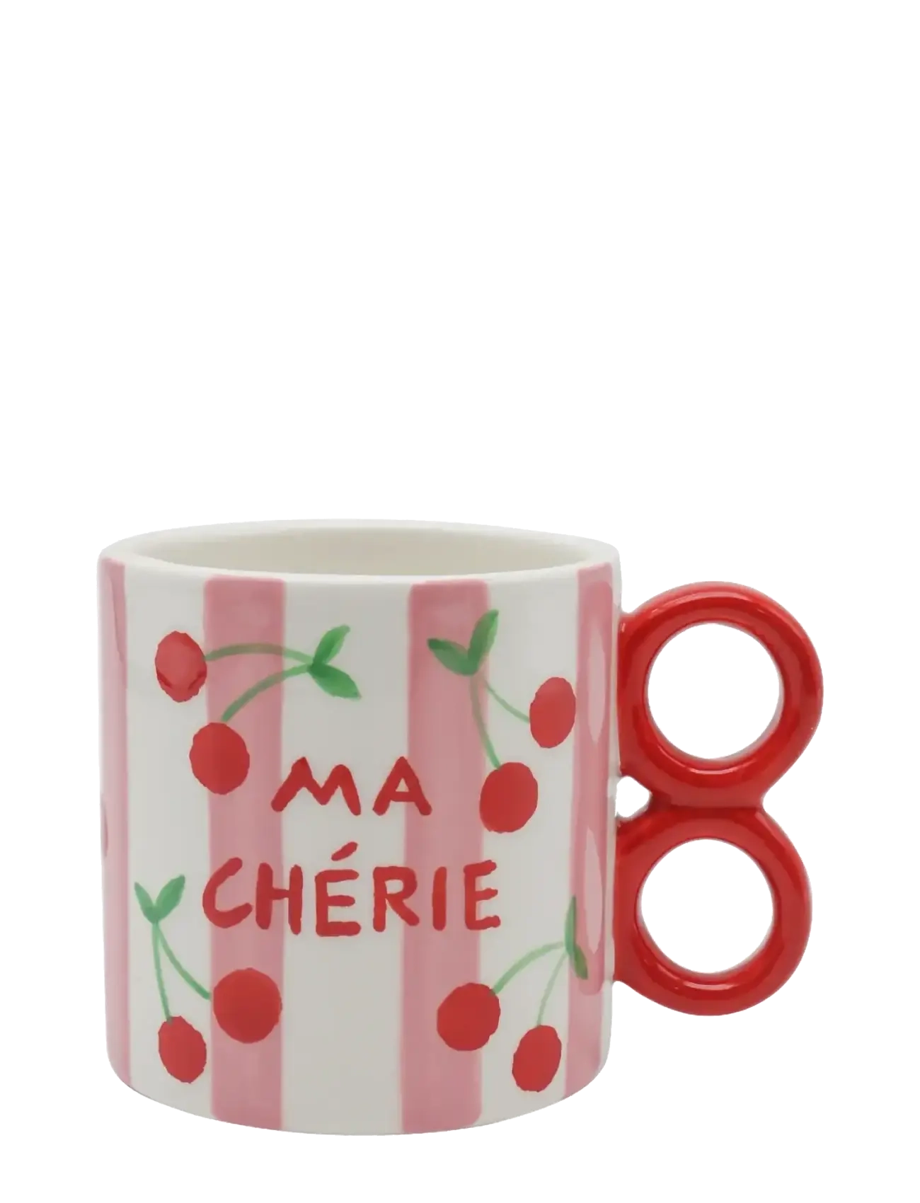 Que Rico Krus Sara Cherry Charm, Coffee Kop, Pink, Str: H8CM