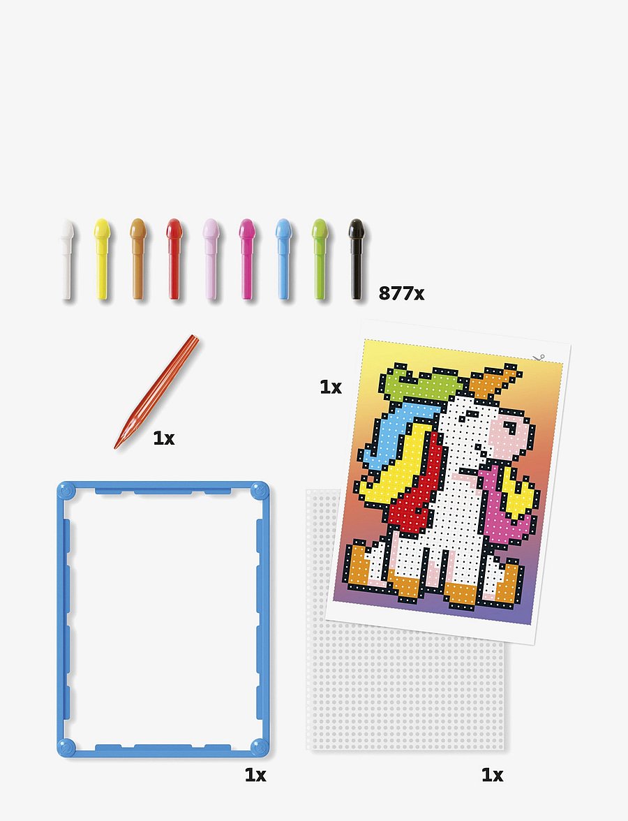 Quercetti - PIXEL ART BASIC UNICORN 877 ST - föndursett - multi - 2