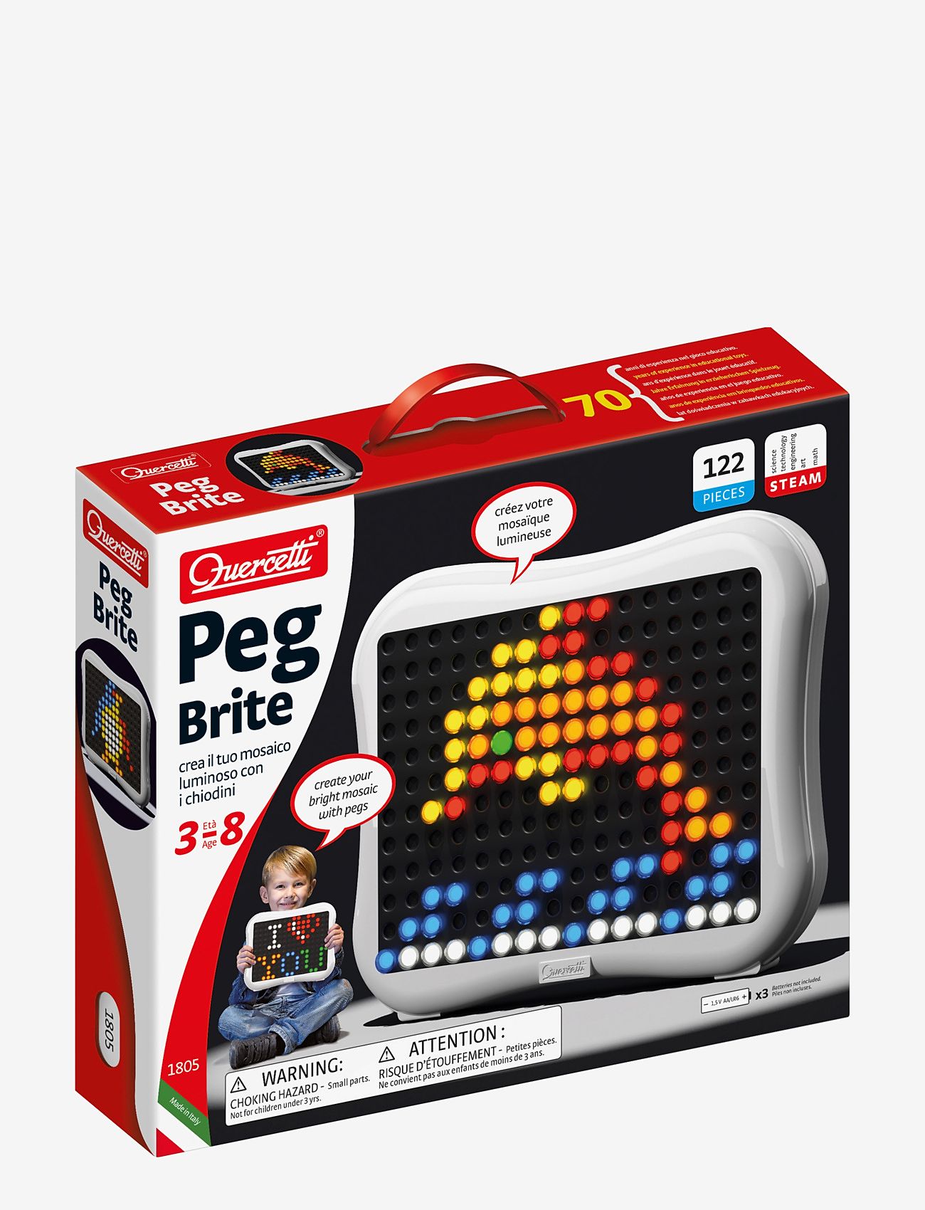 Quercetti - QUERCETTI LAMPA PEG BRITE 120 - electronic & media - multi - 1