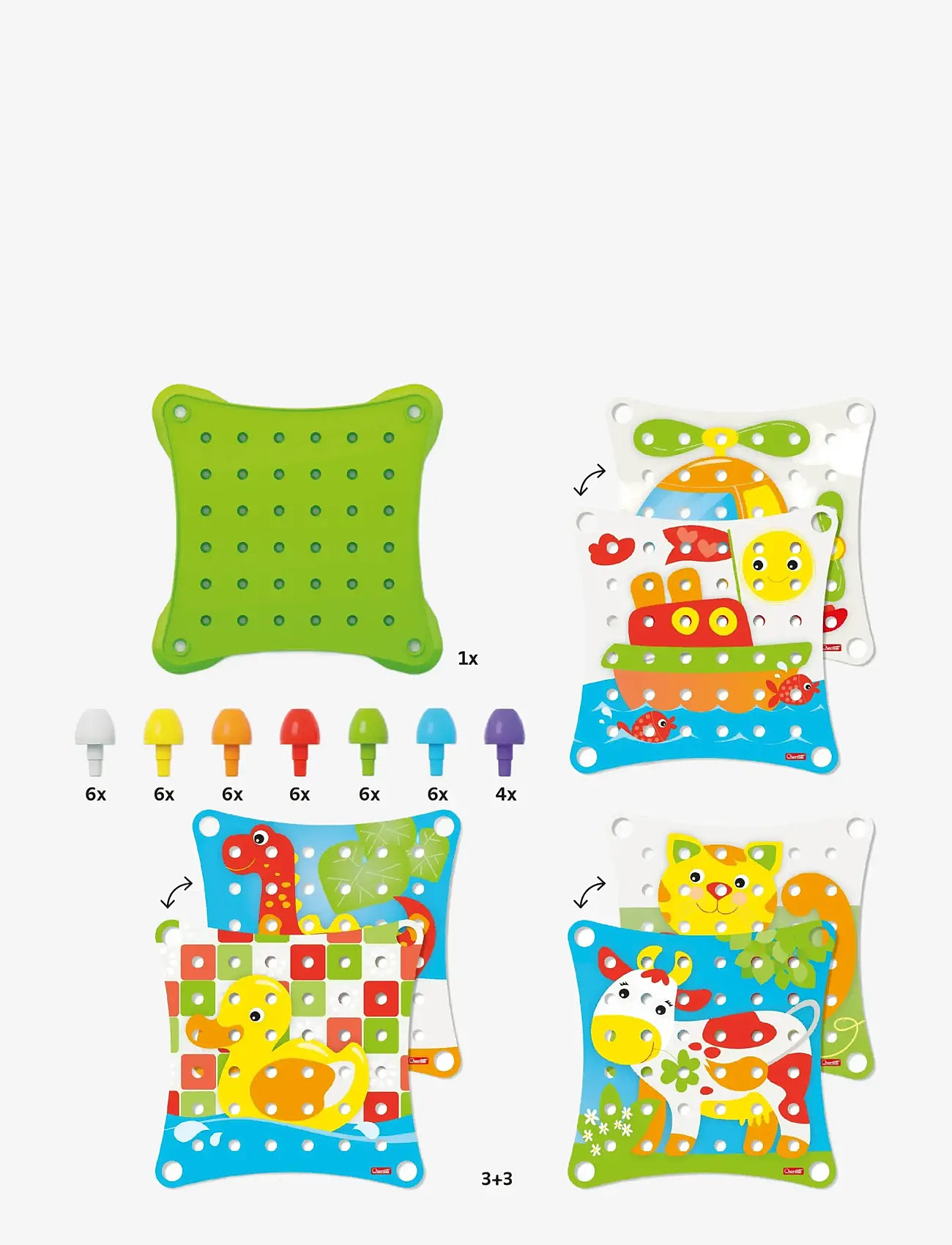 Quercetti - PEGART JUMBO PEGGY EVO - laveste priser - multi - 1