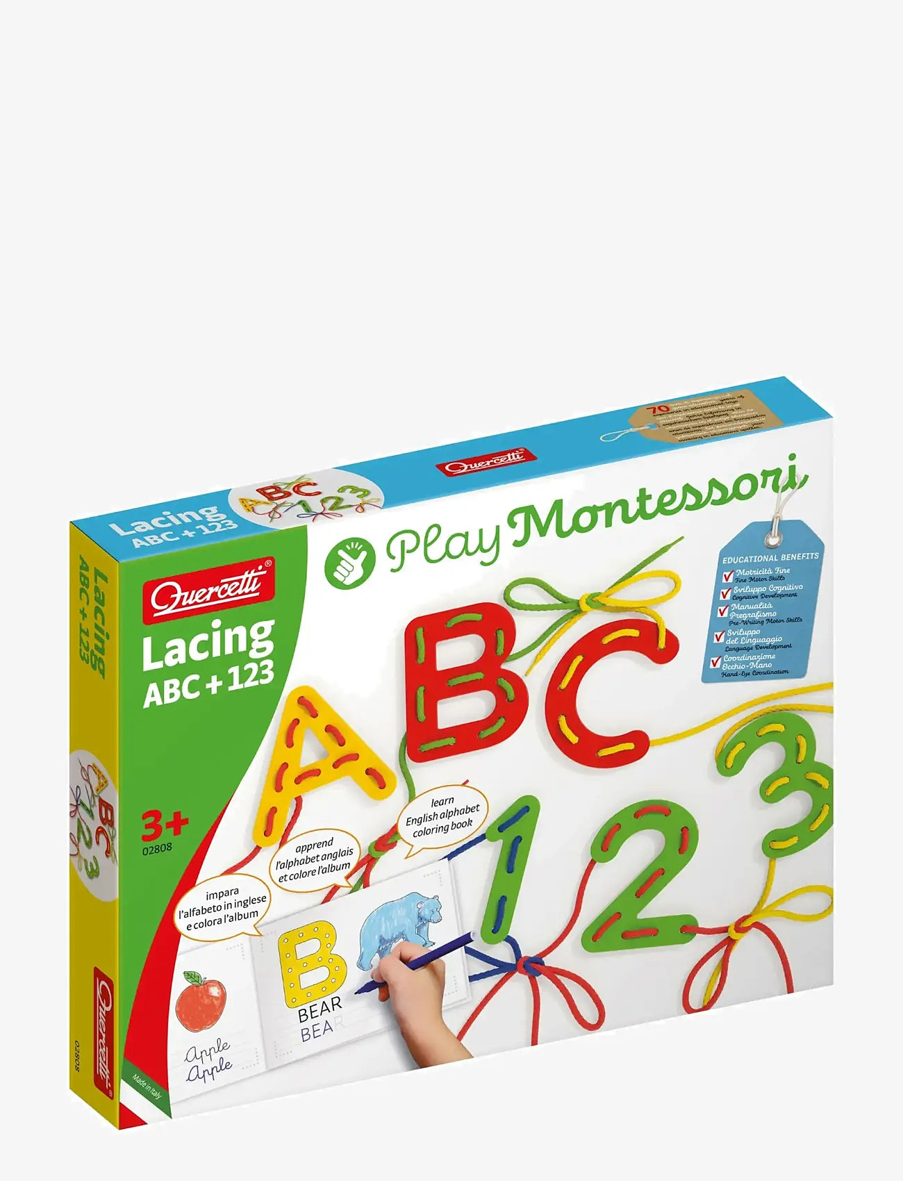 Quercetti - LACING ABC + 123 - Þroskaspil - multi - 1