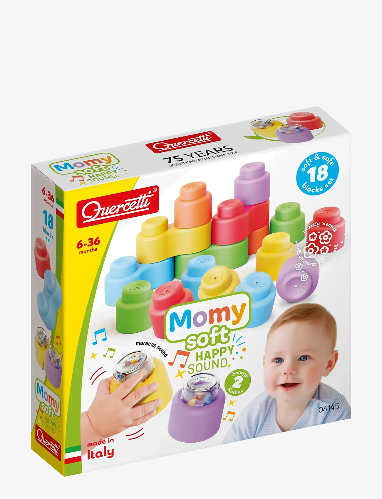 Quercetti - MOMY SOFT HAPPY SOUND - stapelbare blokk - multi - 2