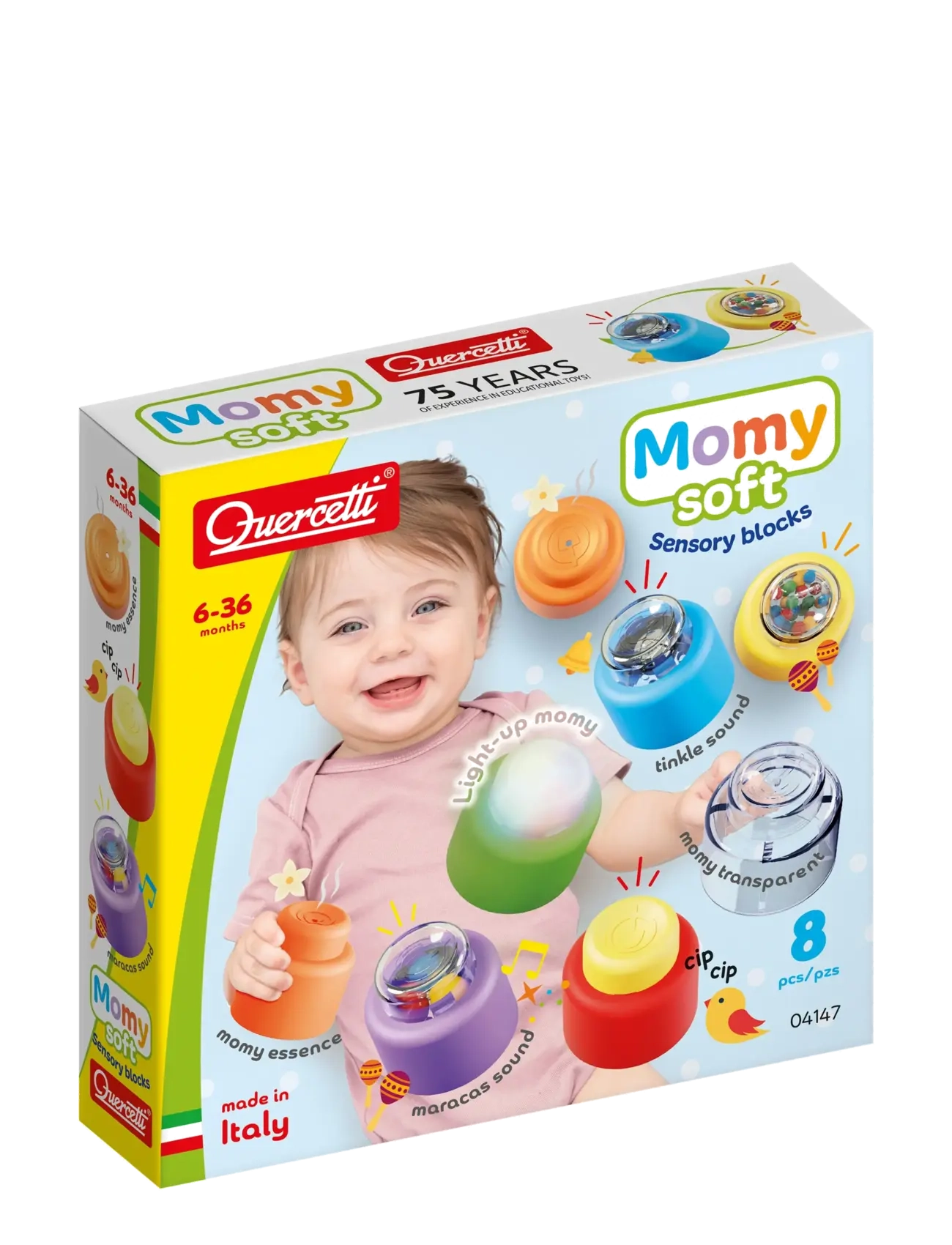 Quercetti MOMY SOFT SENSORY BLOCKS - Baby toys - MULTI / multi