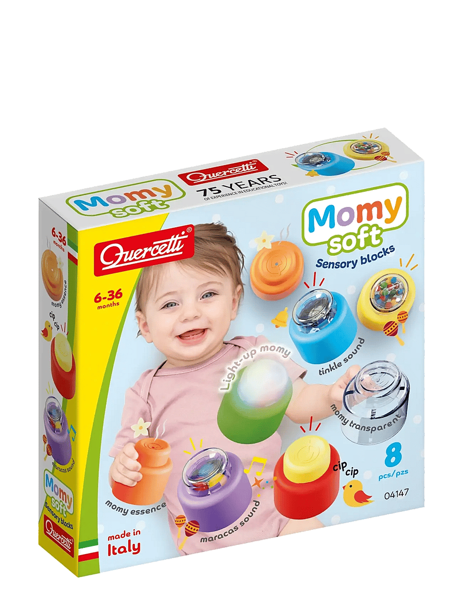 Quercetti - MOMY SOFT SENSORY BLOCKS - stapelbare blokk - multi - 1