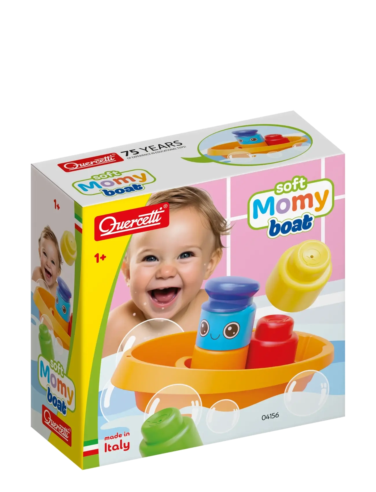 Quercetti - MOMY SOFT BOAT - stapelbara klossar - multi - 1