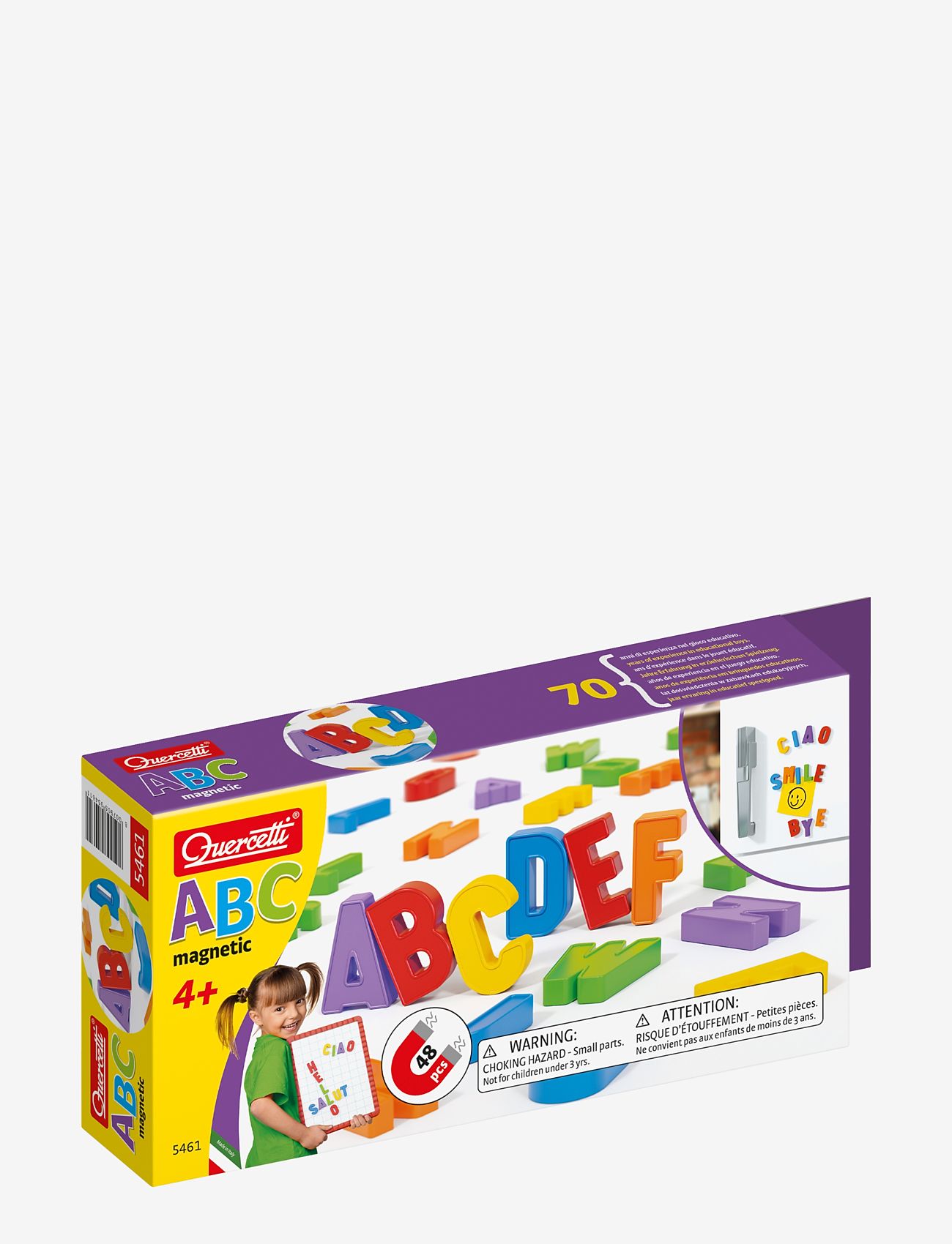 Quercetti - MAGNETBOKSTÄVER 48 ST STORA - pædagogiske puslespil - multi - 0