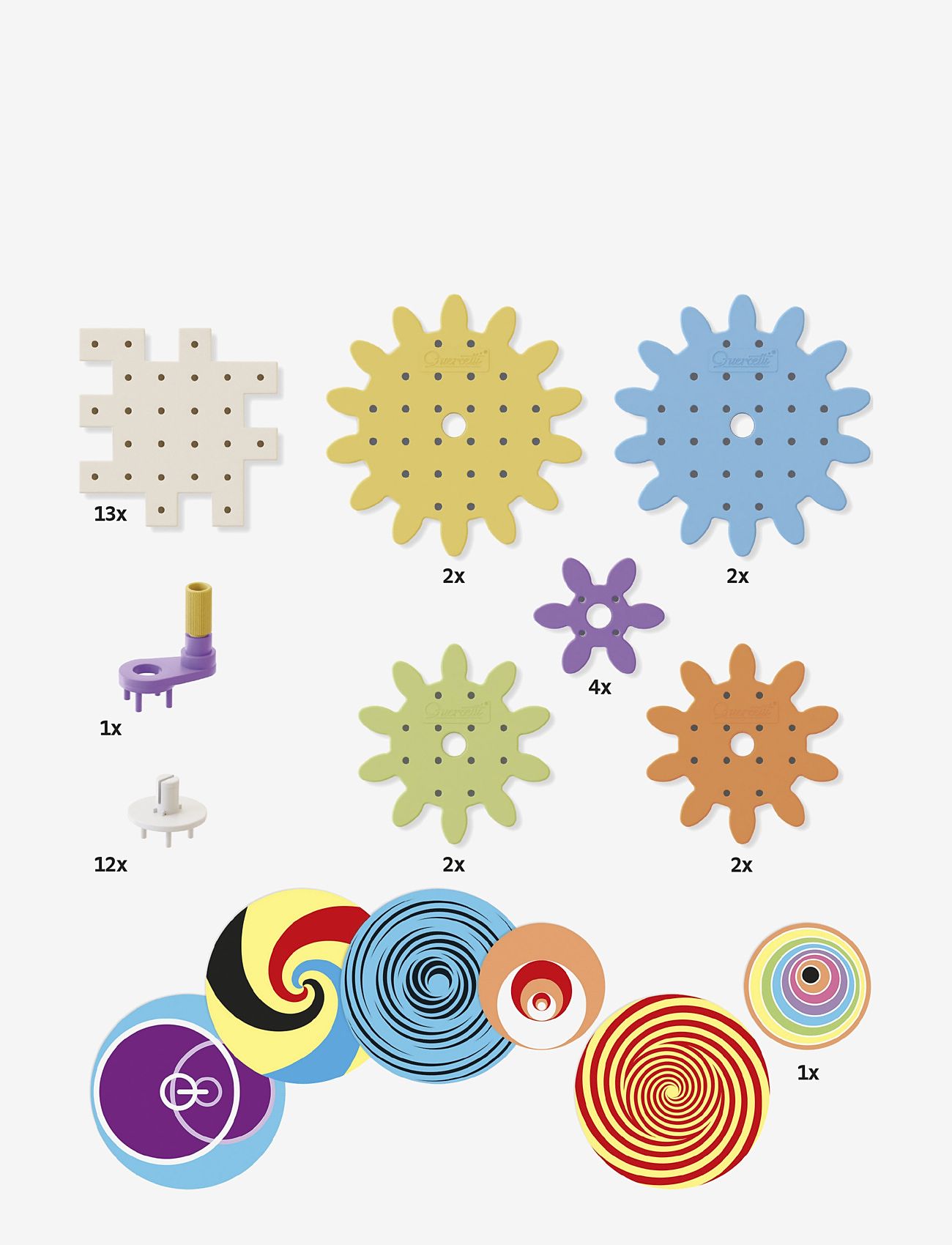 Quercetti - KALEIDO GEARS PLAY ECO+ - kreasæt - multi - 2