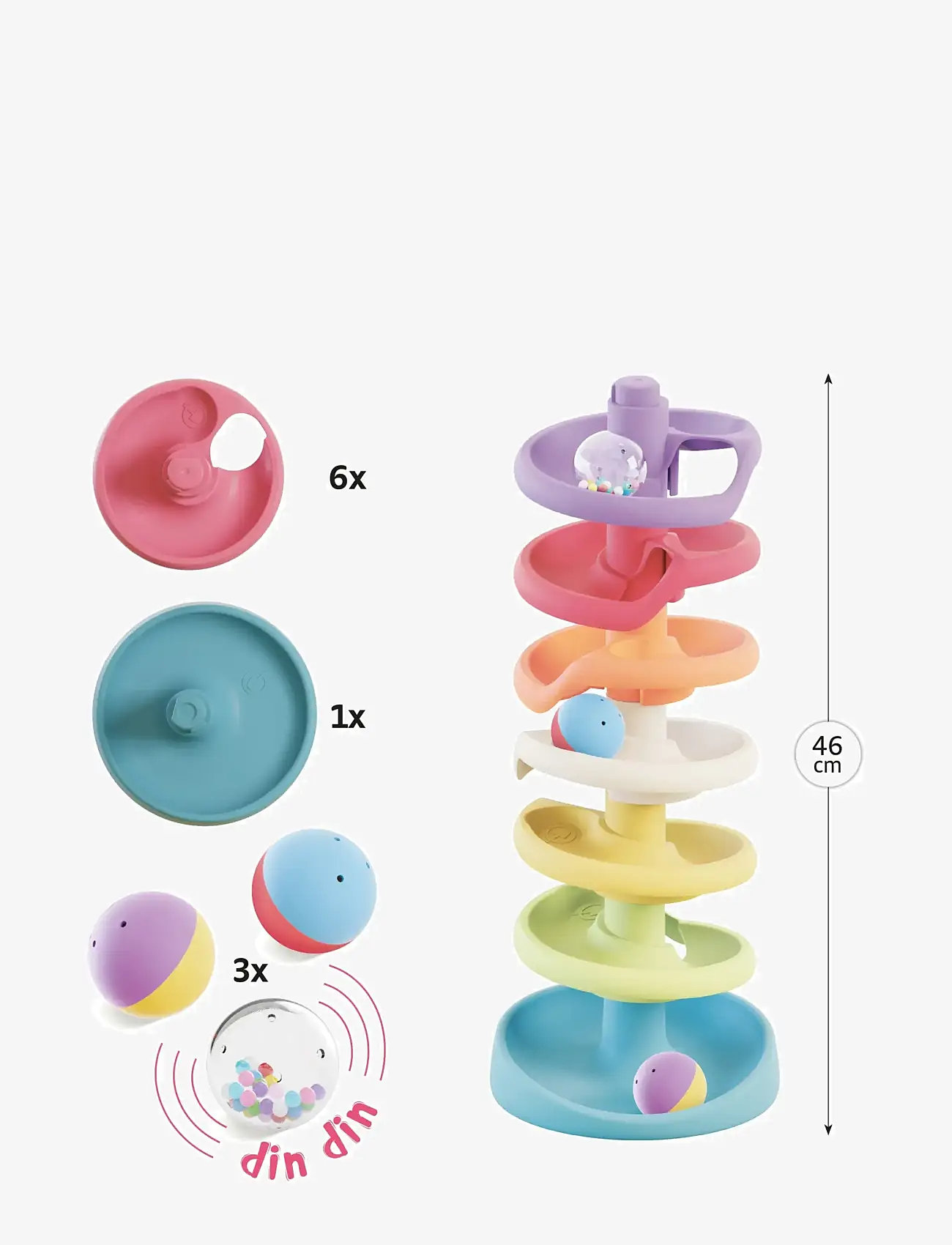 Quercetti - SPIRAL TOWER PLAY ECO+ - stapelbare blokk - multi - 2