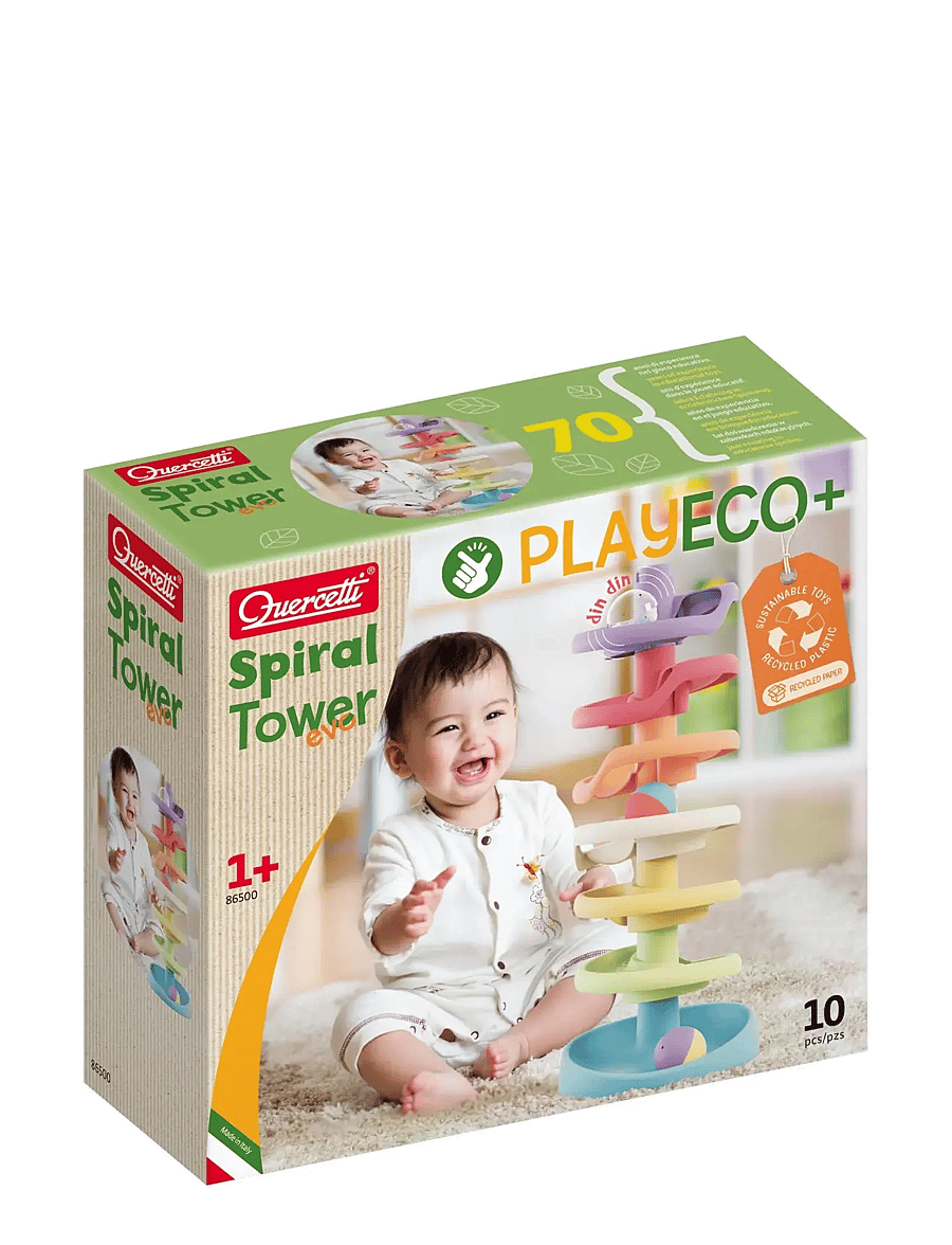 Quercetti - SPIRAL TOWER PLAY ECO+ - stapelbare blokk - multi - 3