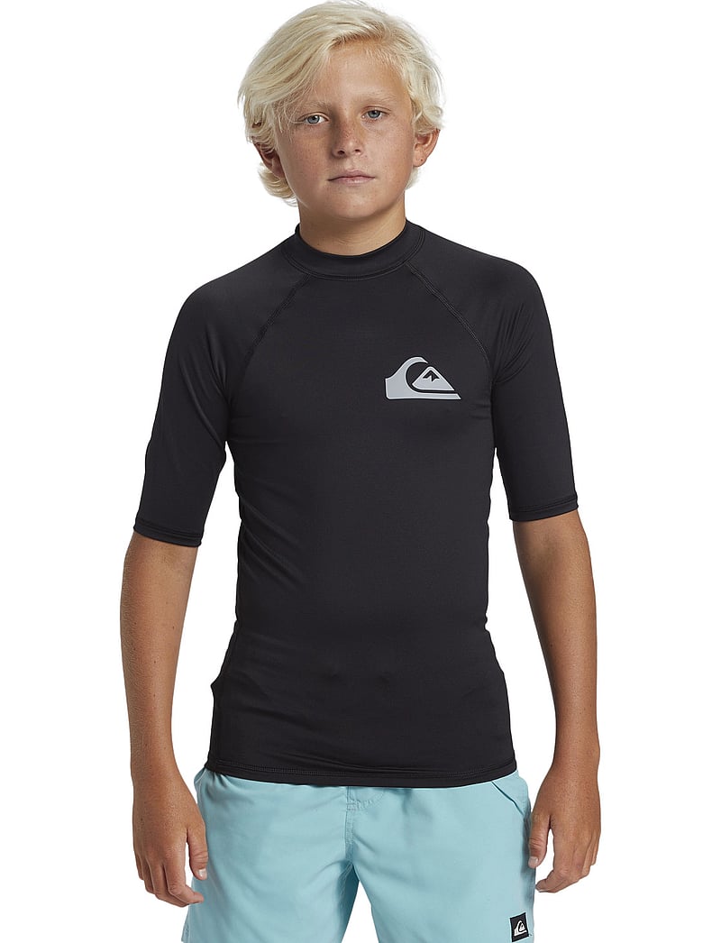Quiksilver - EVERYDAY UPF50 SS YOUTH - bade-oberteile - black - 0