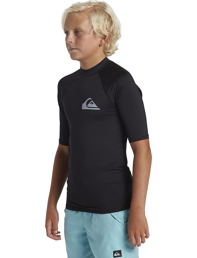 Quiksilver - EVERYDAY UPF50 SS YOUTH - bade-oberteile - black - 4