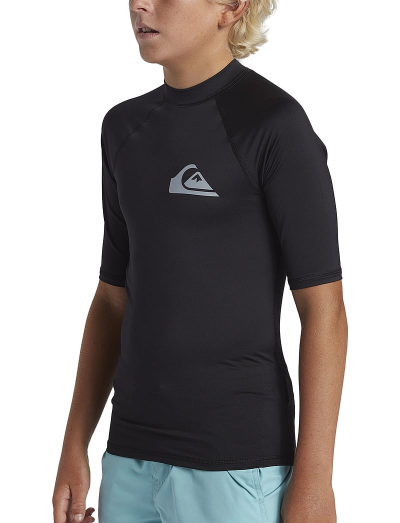 Quiksilver - EVERYDAY UPF50 SS YOUTH - bade-oberteile - black - 5
