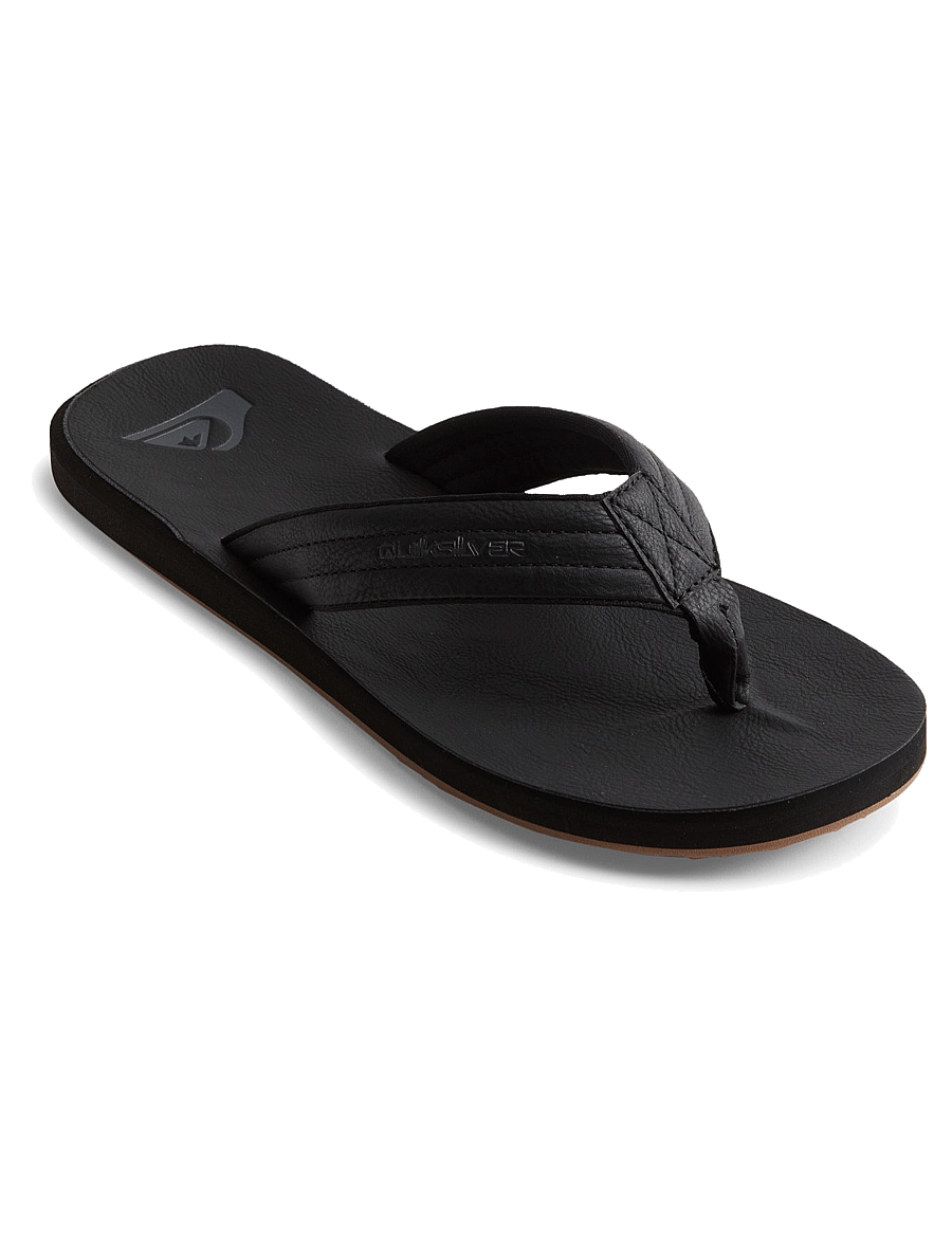 Quiksilver - CARVER NUBUCK - klip-klapper - solid black - 0