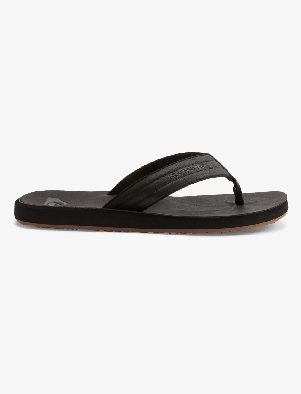 Quiksilver - CARVER NUBUCK - flip flops - solid black - 1