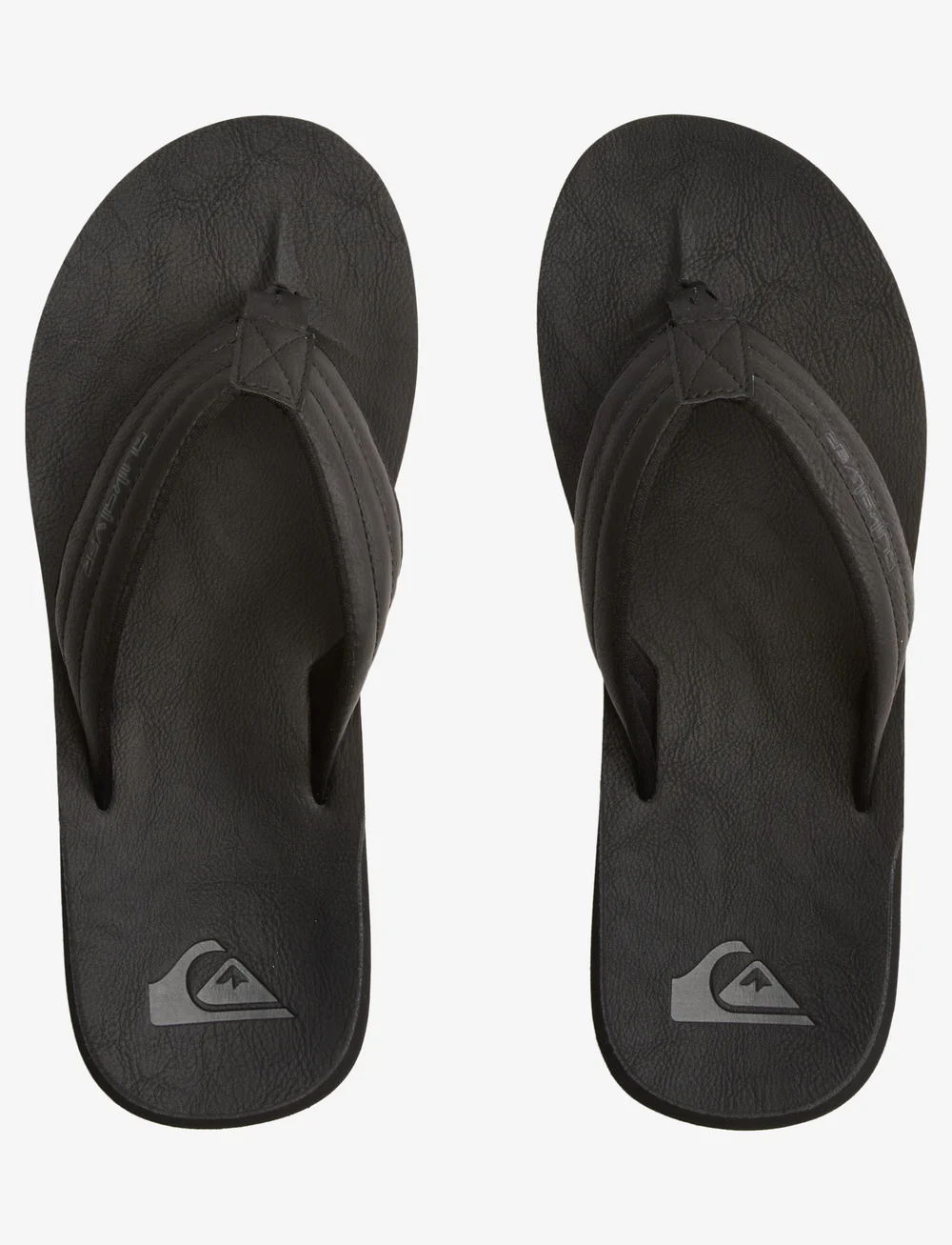 Quiksilver - CARVER NUBUCK - flip flops - solid black - 4