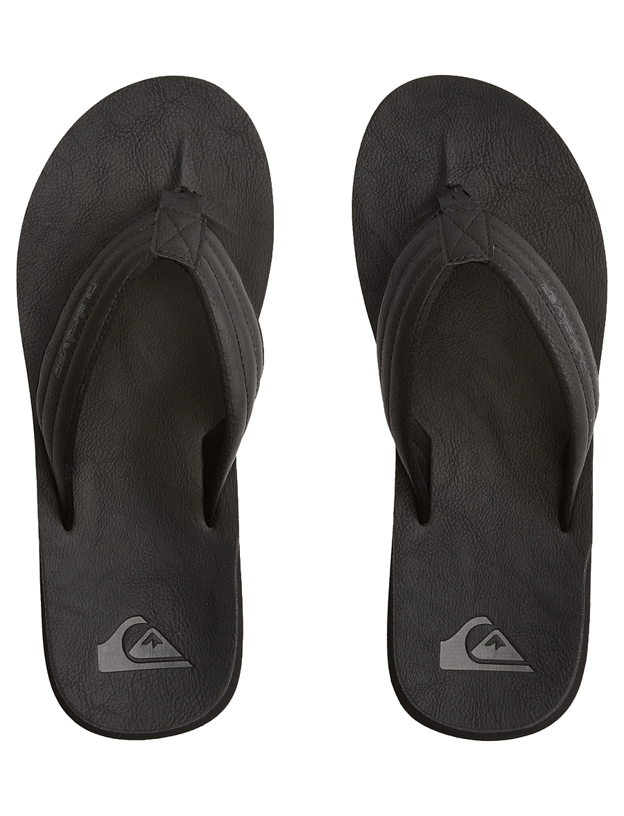 Quiksilver - CARVER NUBUCK - klip-klapper - solid black - 4