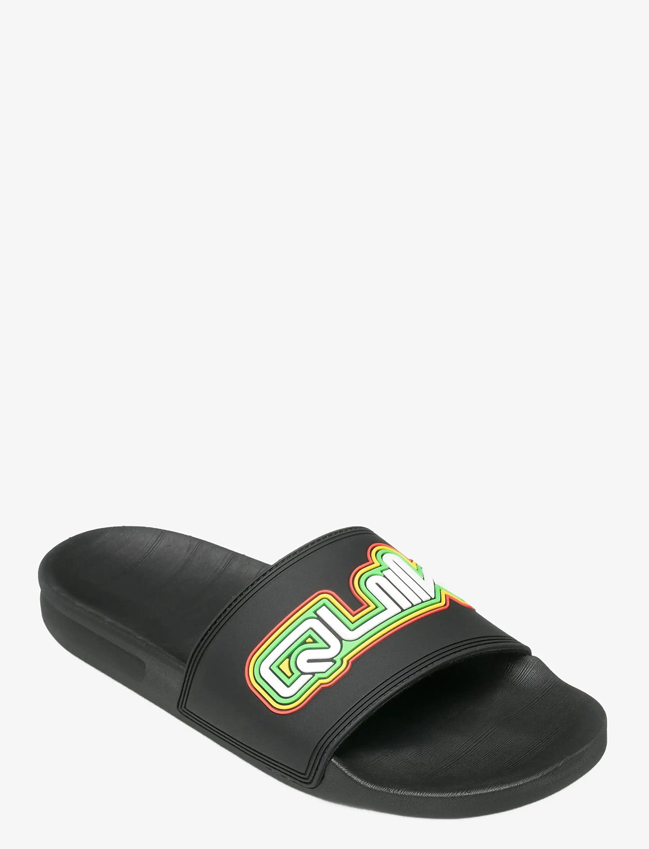 Quiksilver - RIVI WORDMARK SLIDE II - pool-sandalen - black/rasta - 0