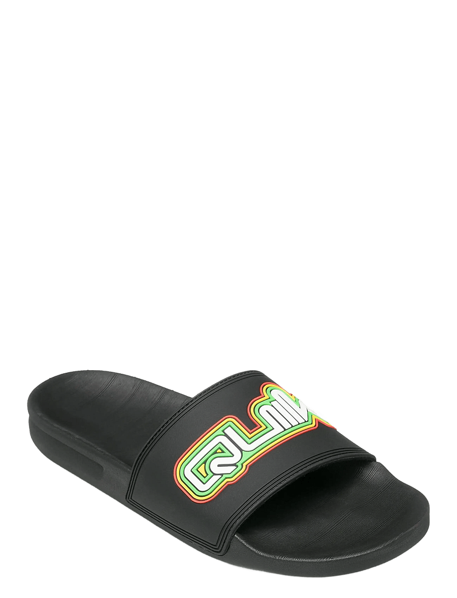 Quiksilver - RIVI WORDMARK SLIDE II - pool-sandalen - black/rasta - 0