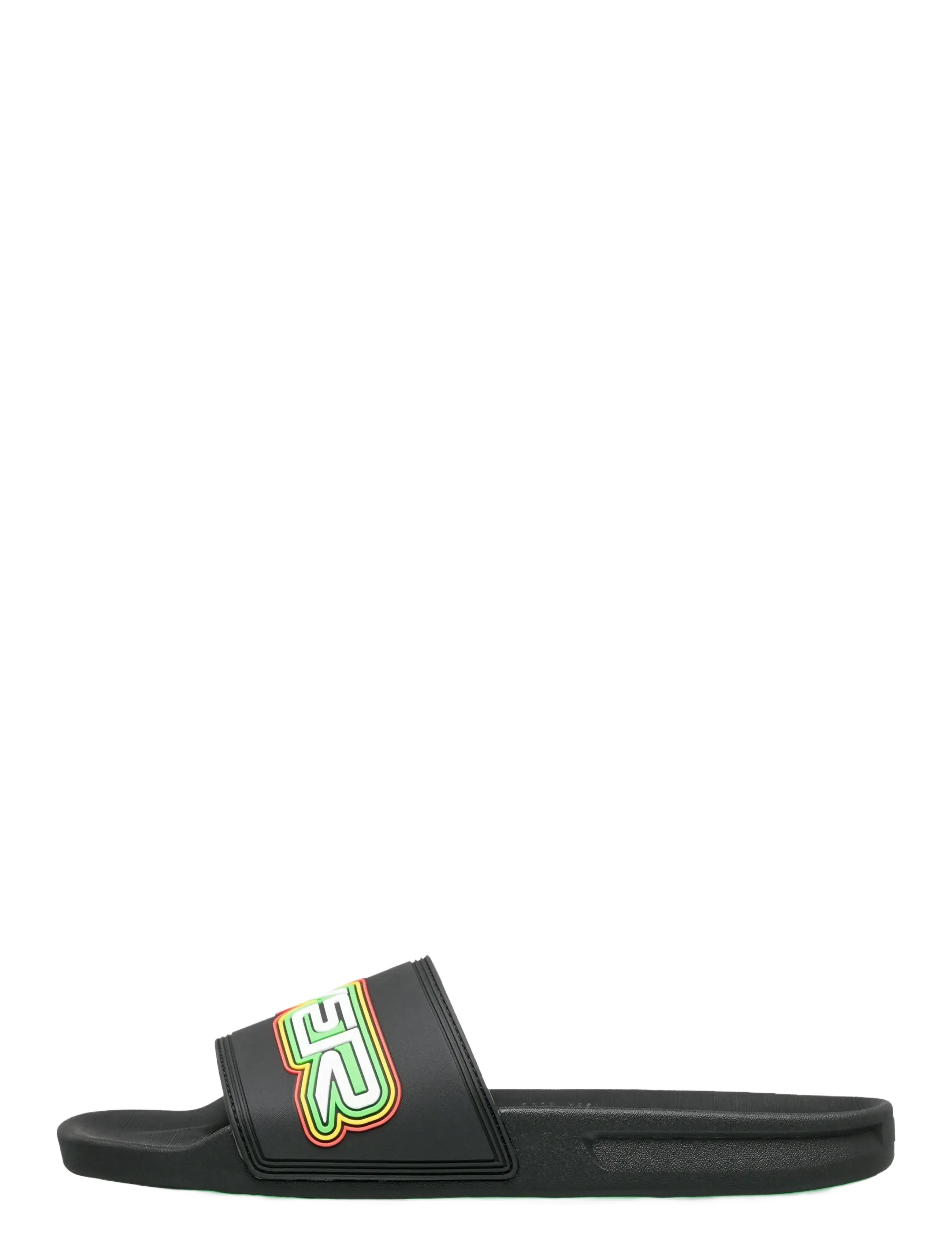 Quiksilver - RIVI WORDMARK SLIDE II - pool-sandalen - black/rasta - 1
